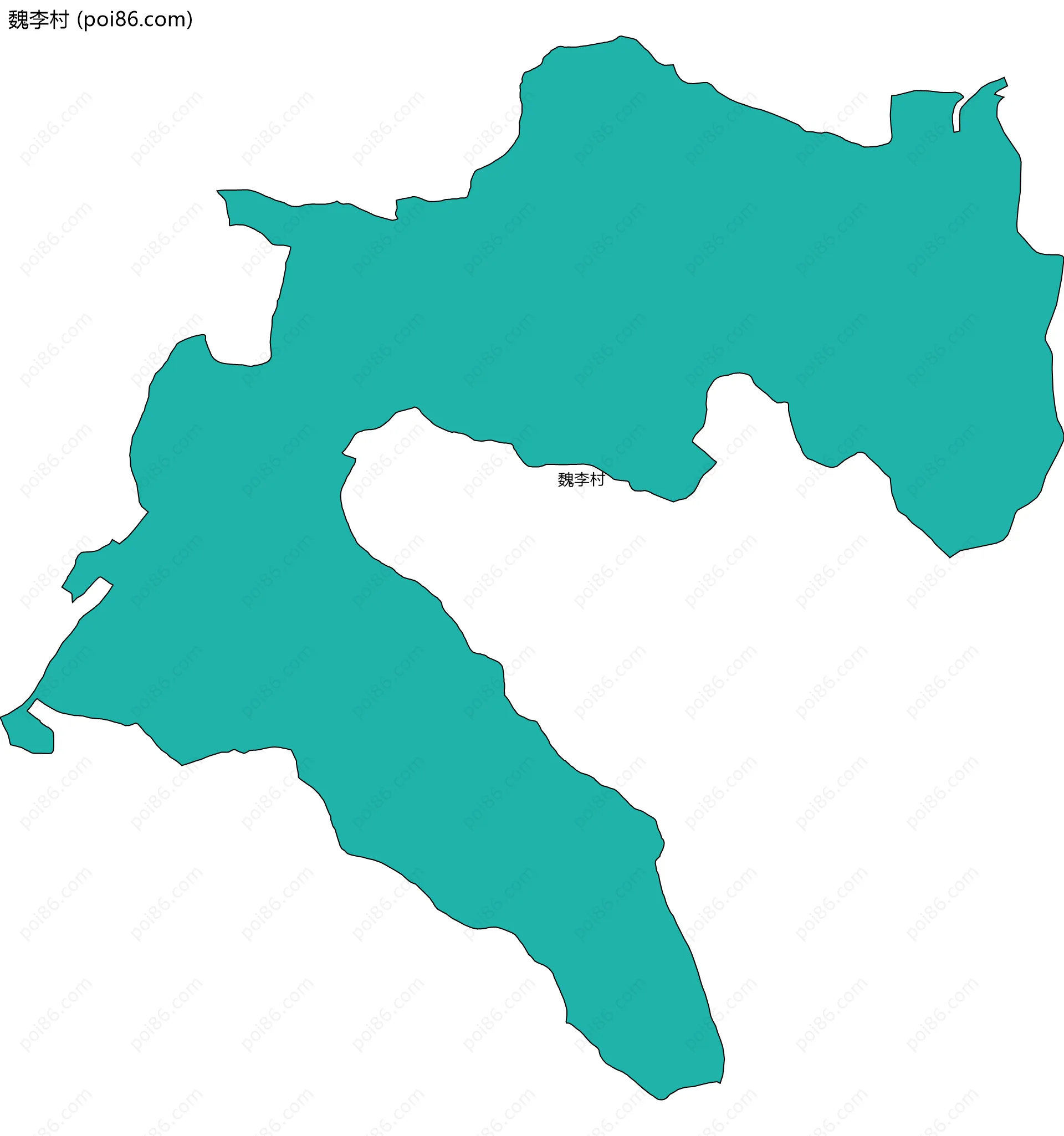 魏李村边界地图