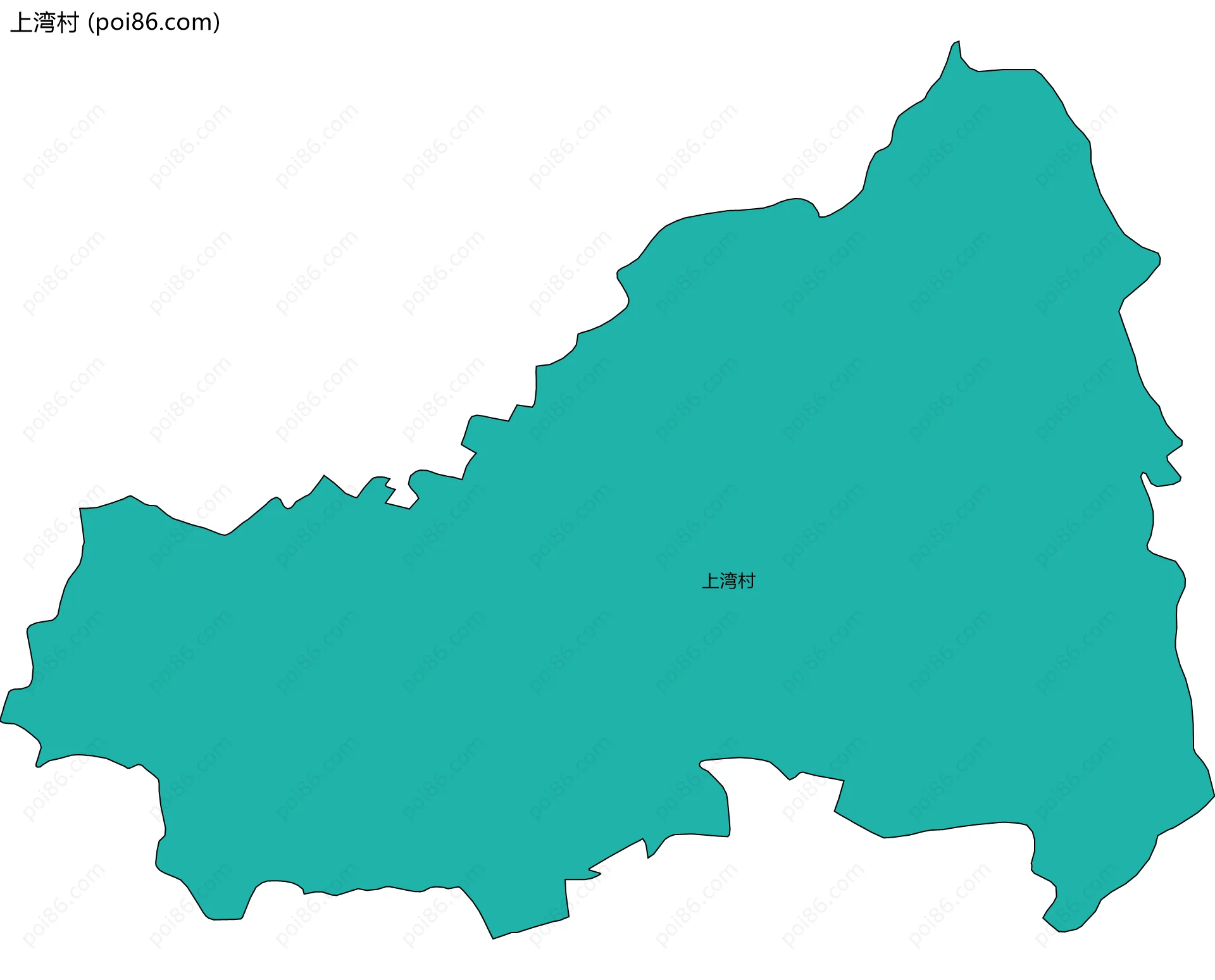 上湾村边界地图