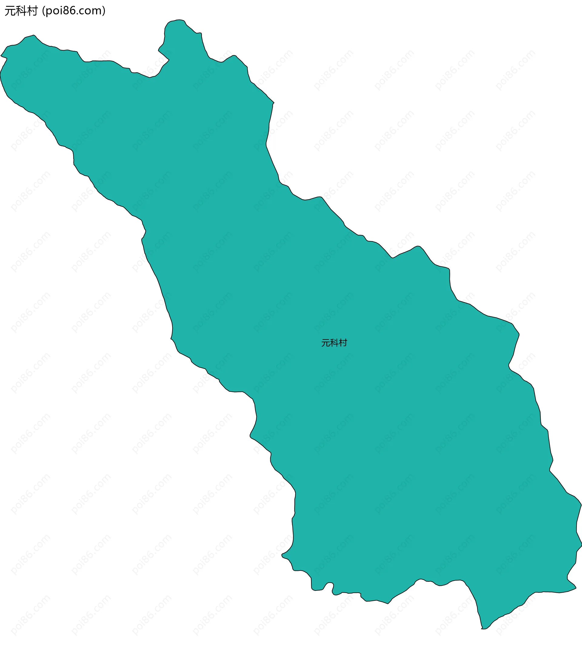 元科村边界地图