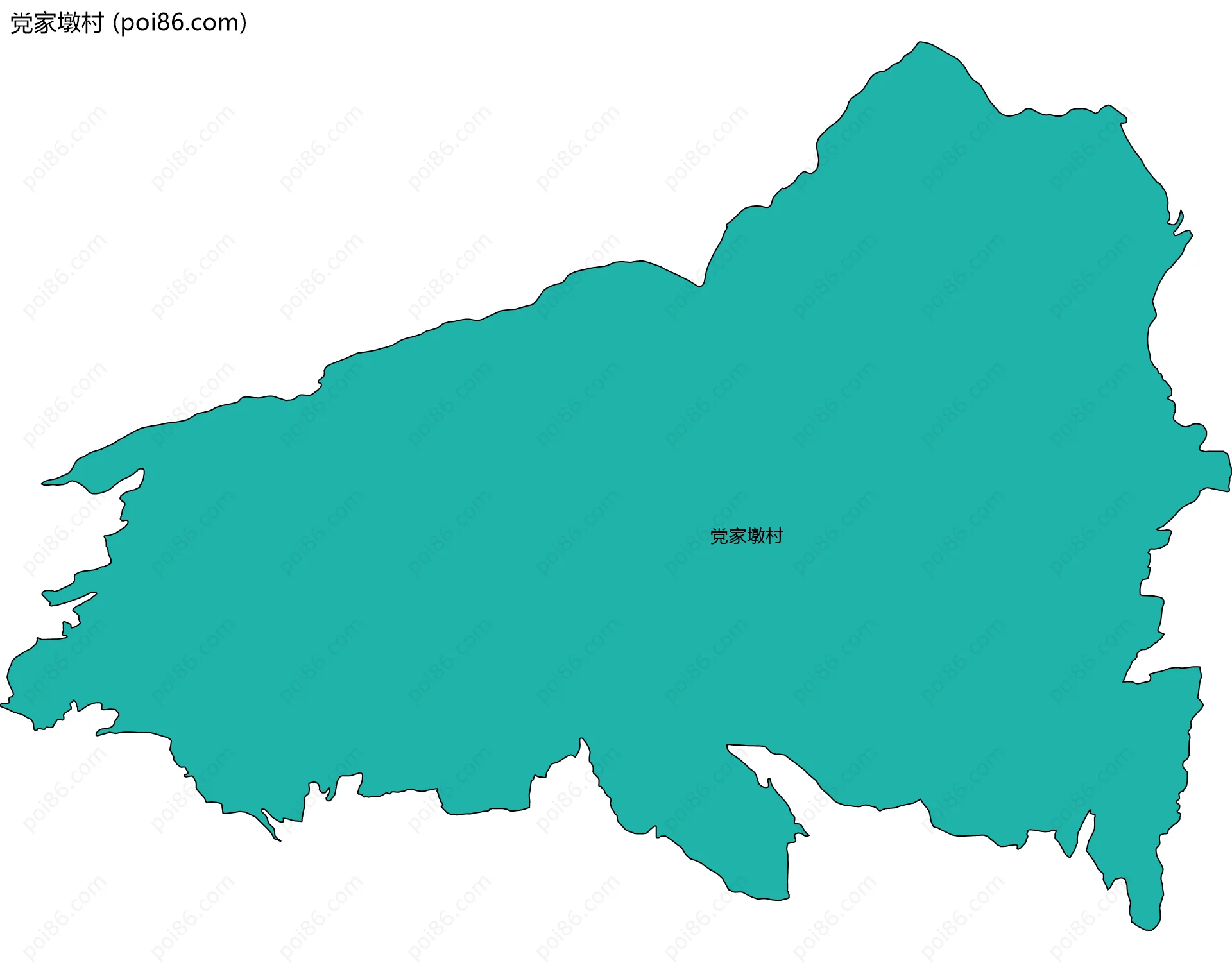 党家墩村边界地图