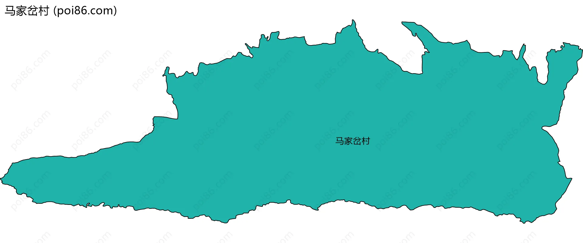 马家岔村边界地图