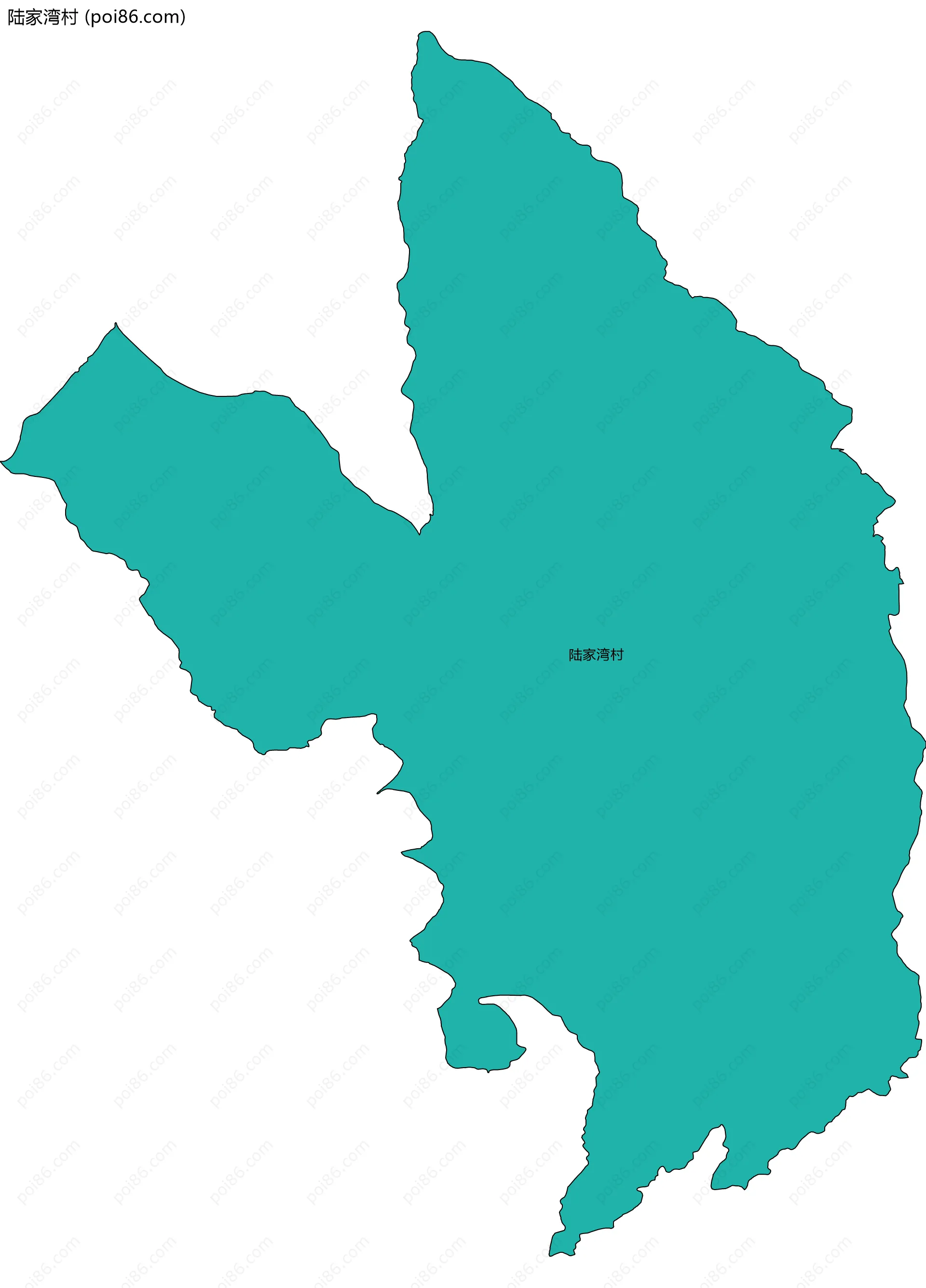 陆家湾村边界地图