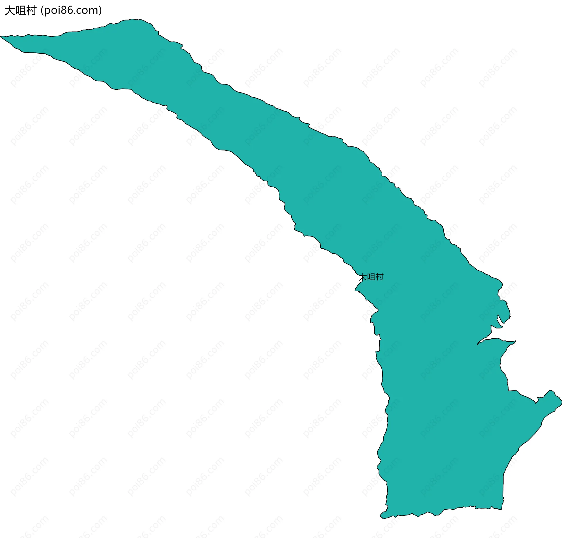 大咀村边界地图