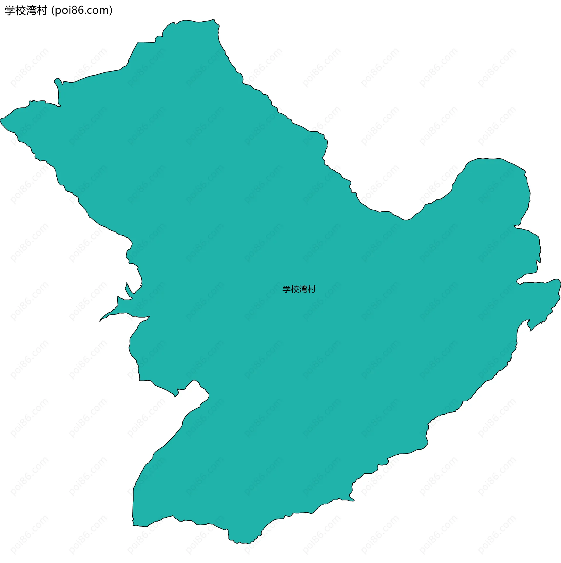 学校湾村边界地图