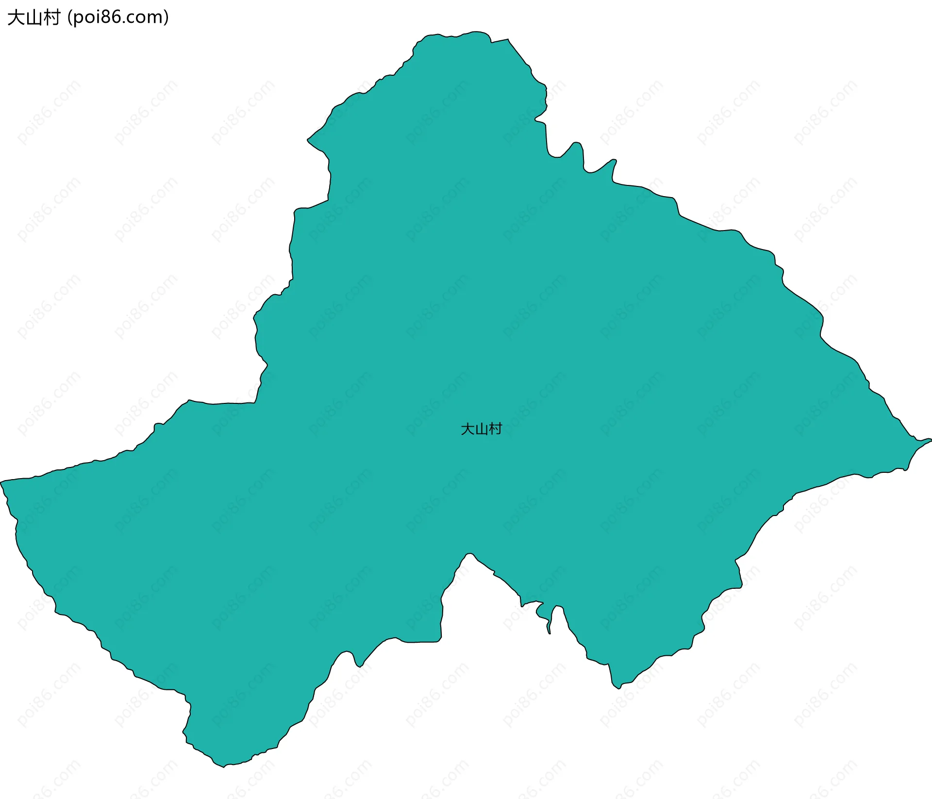 大山村边界地图