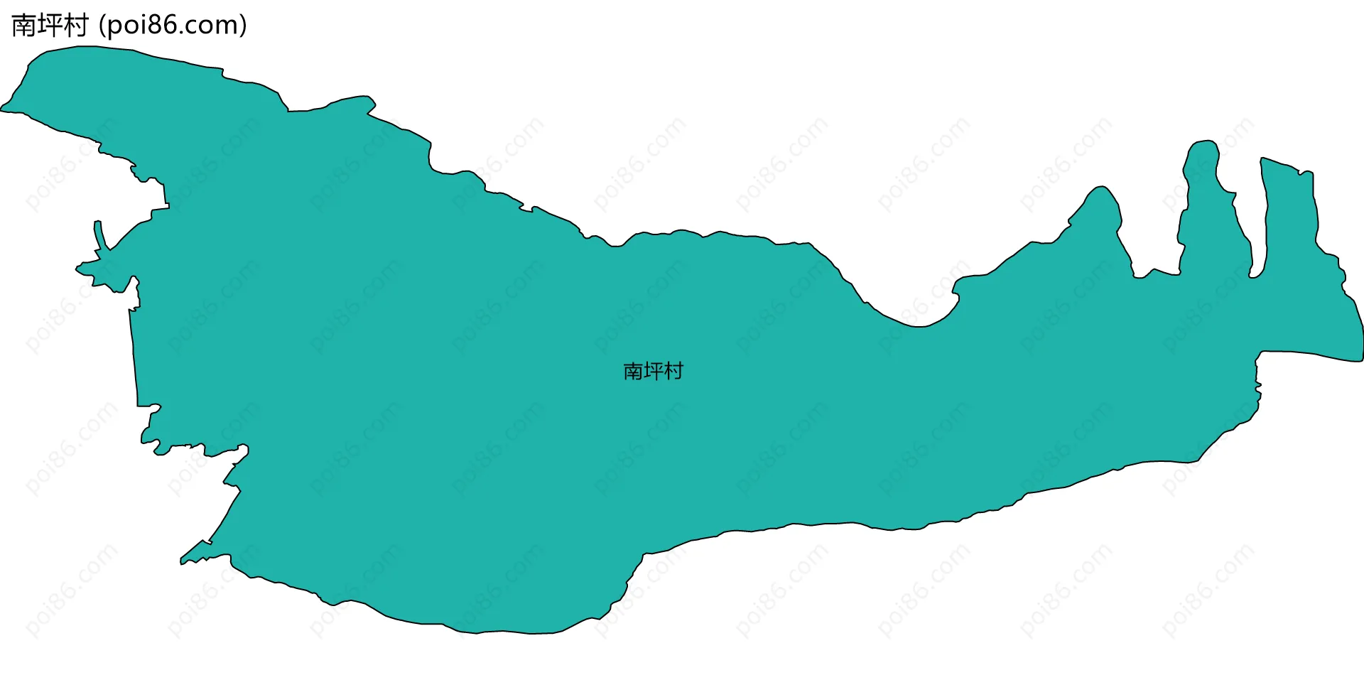 南坪村边界地图