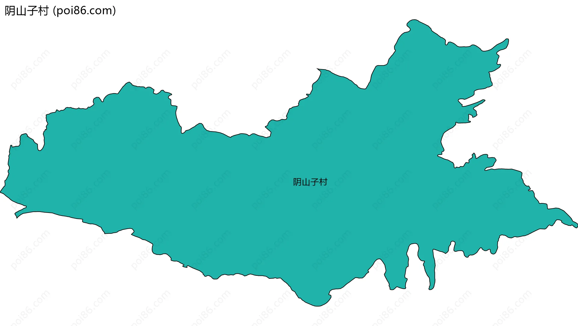 阴山子村边界地图