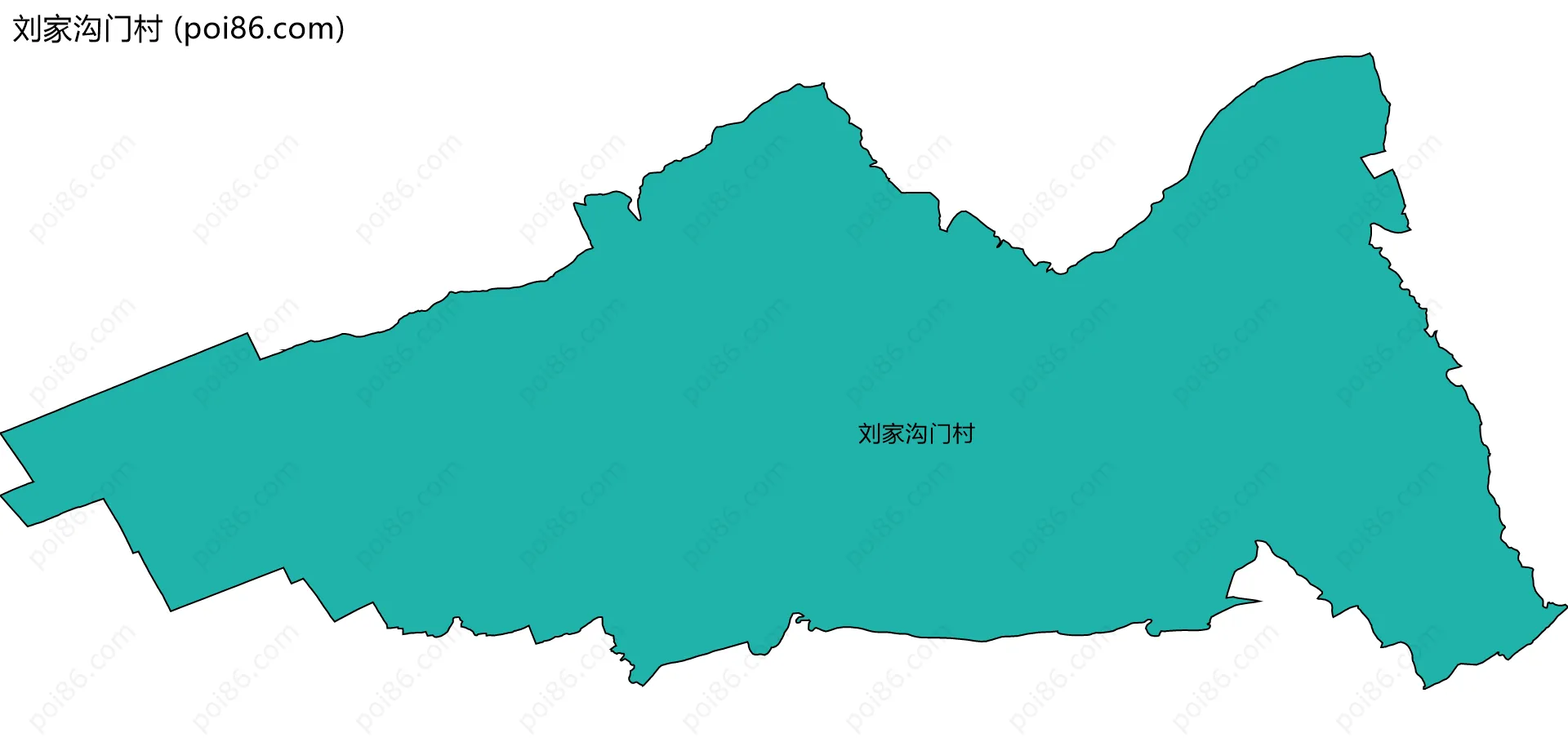 刘家沟门村边界地图