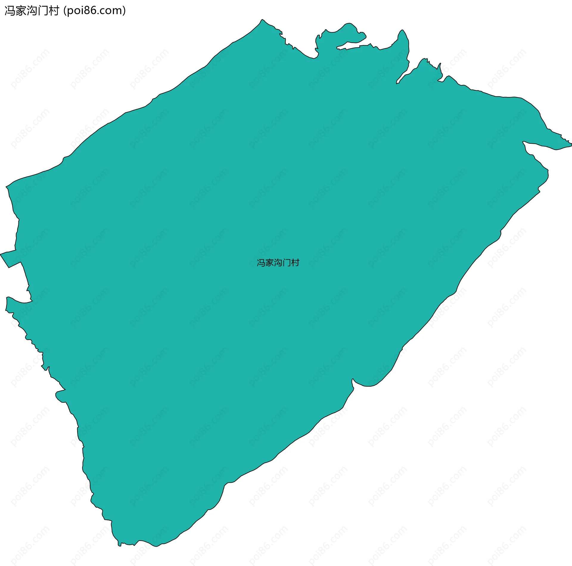 冯家沟门村边界地图