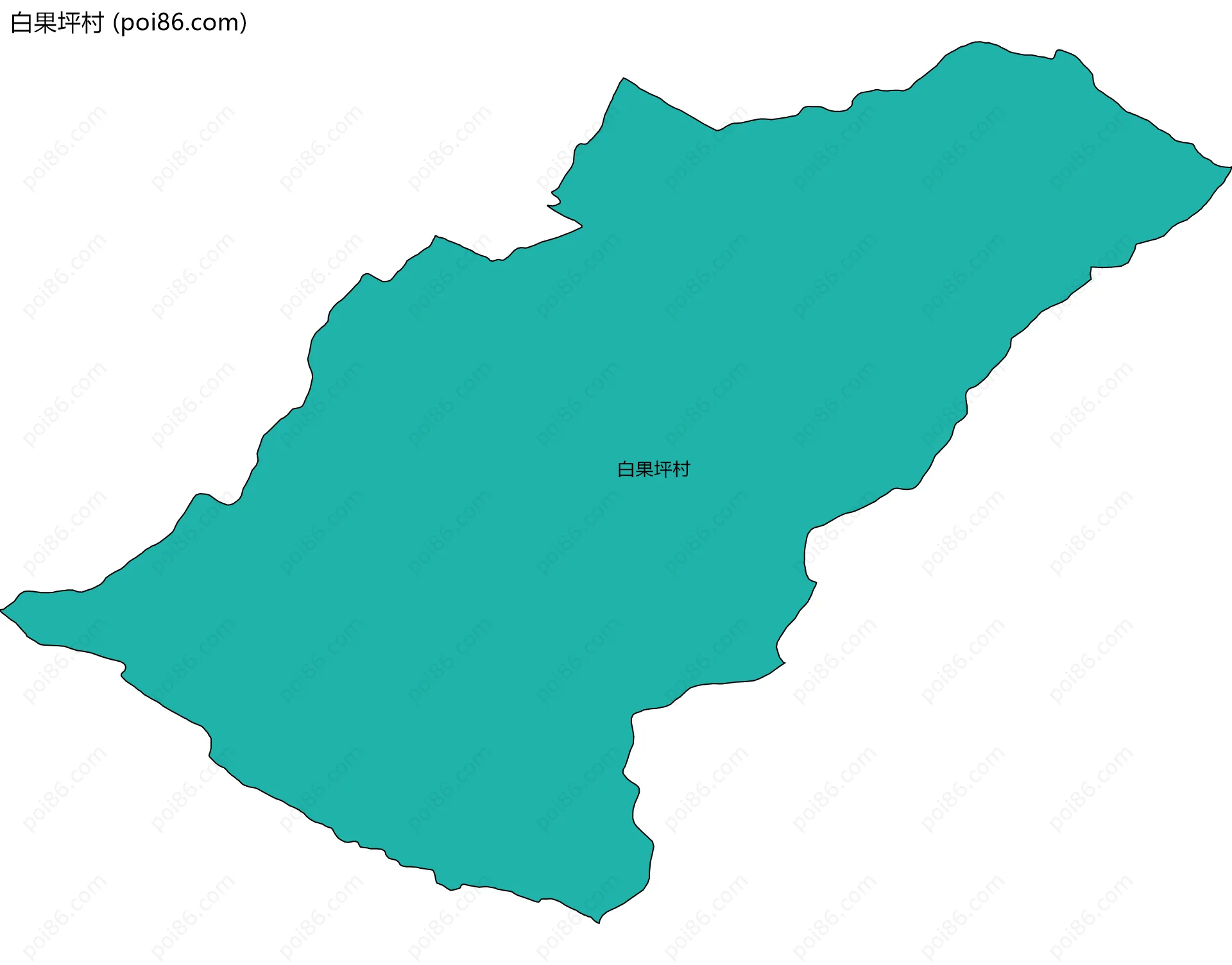 白果坪村边界地图