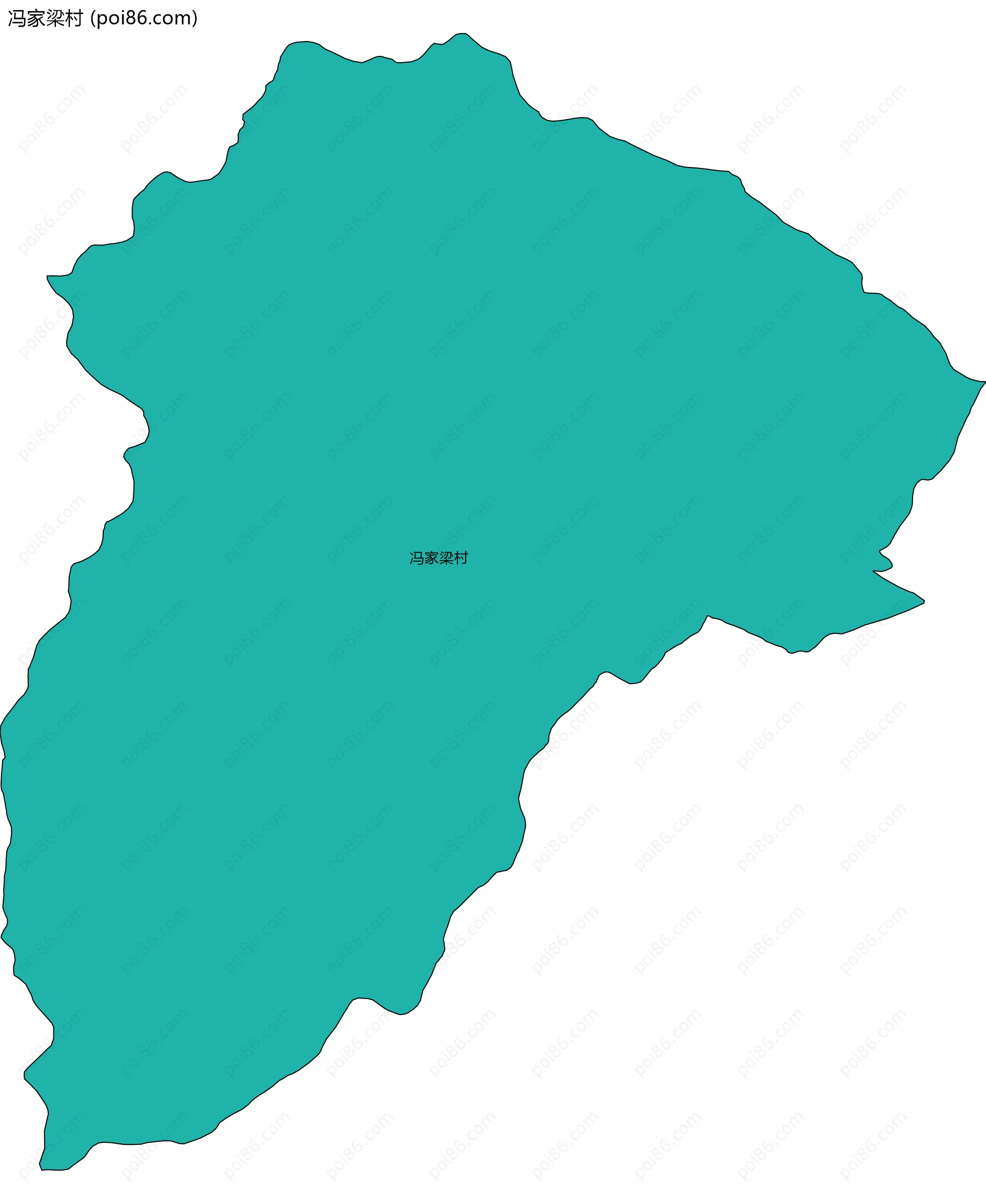 冯家梁村边界地图