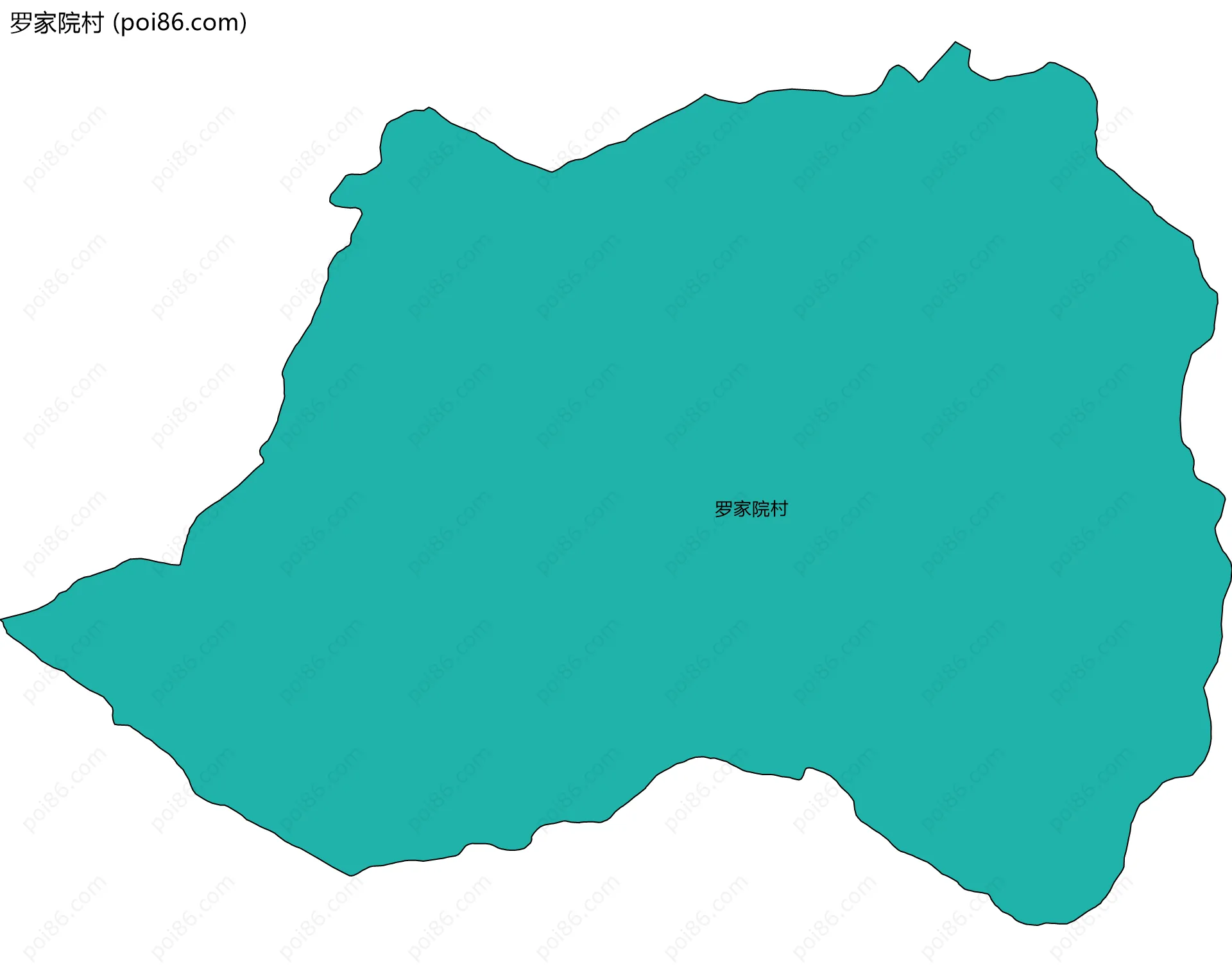 罗家院村边界地图