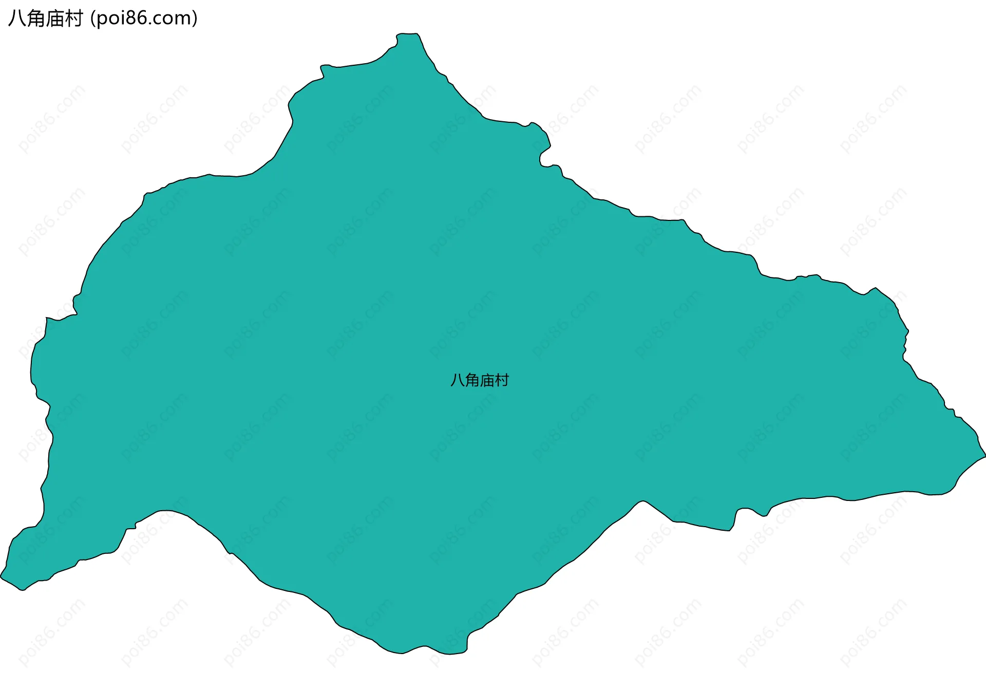 八角庙村边界地图