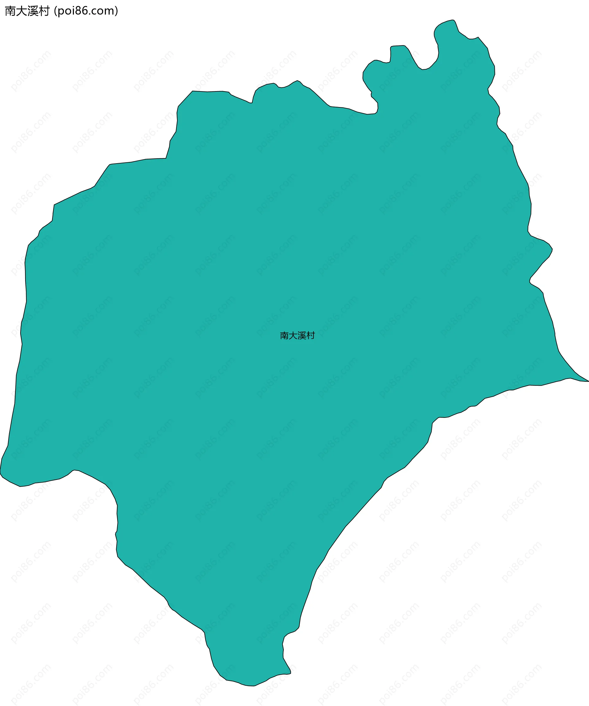 南大溪村边界地图