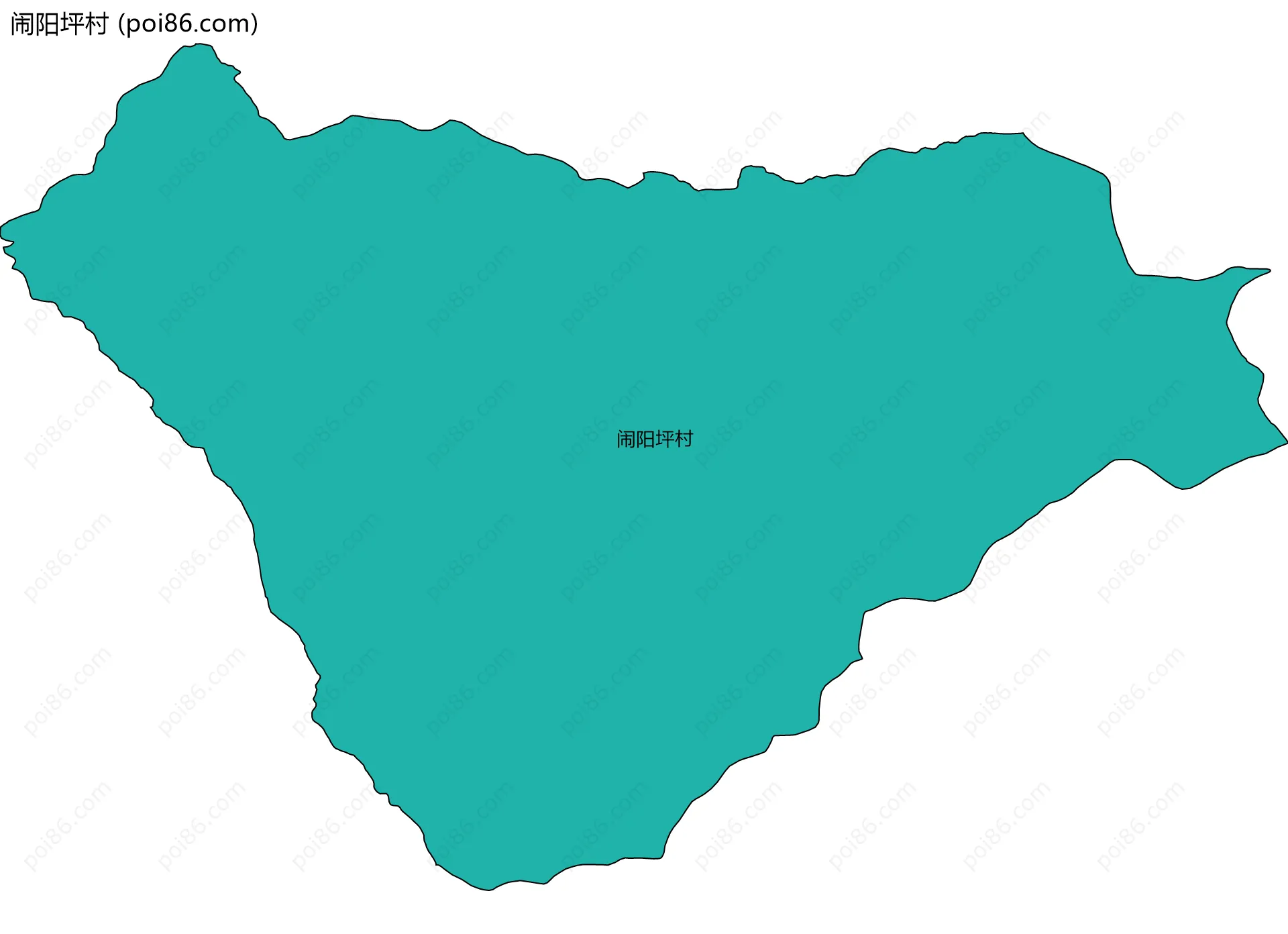 闹阳坪村边界地图