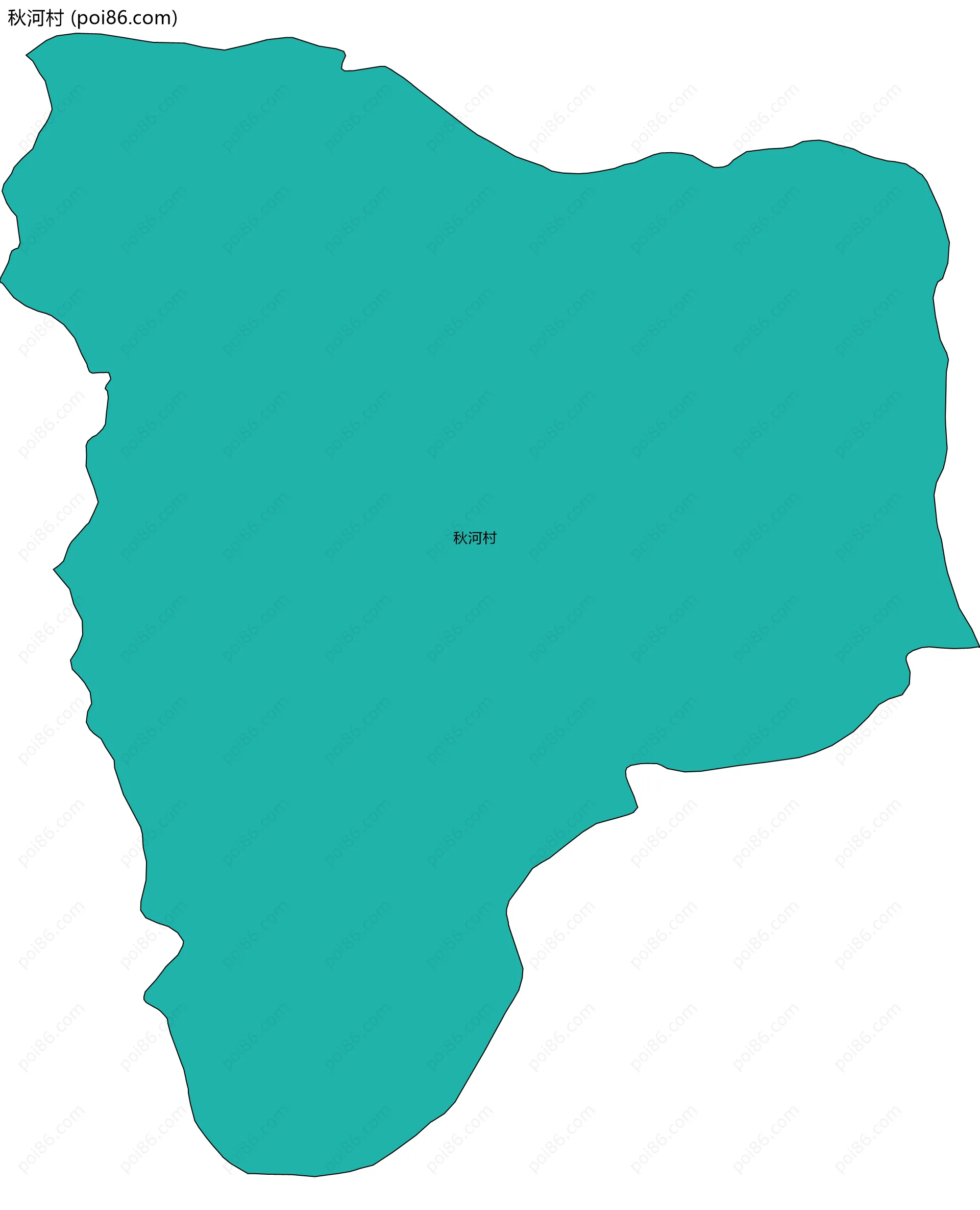 秋河村边界地图