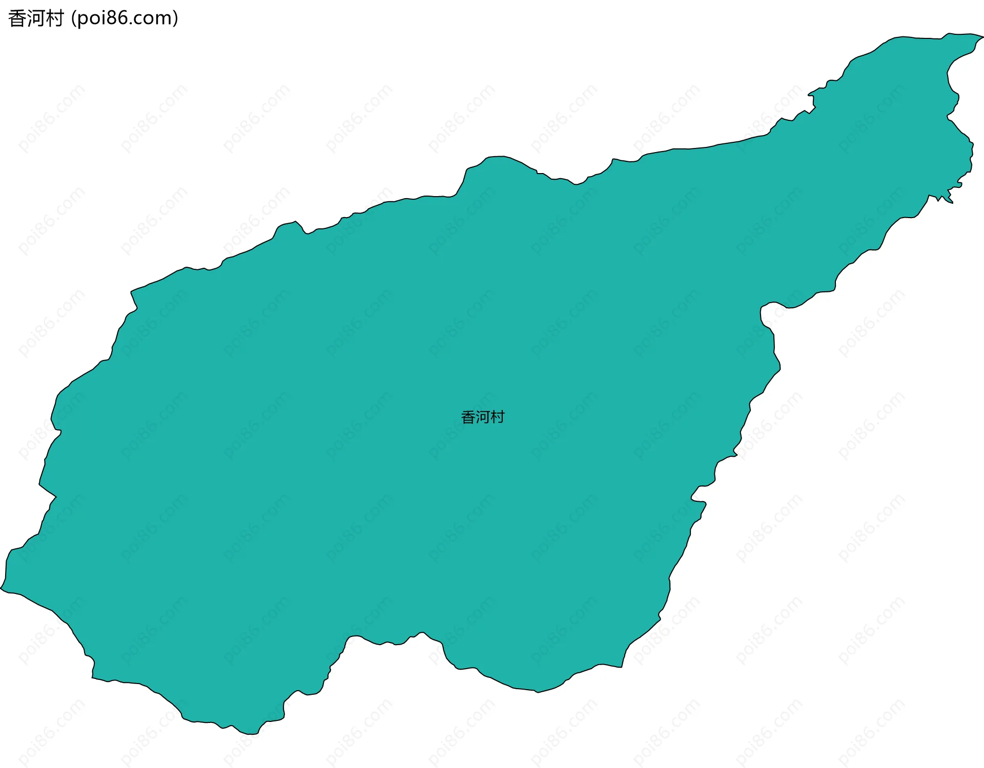 香河村边界地图