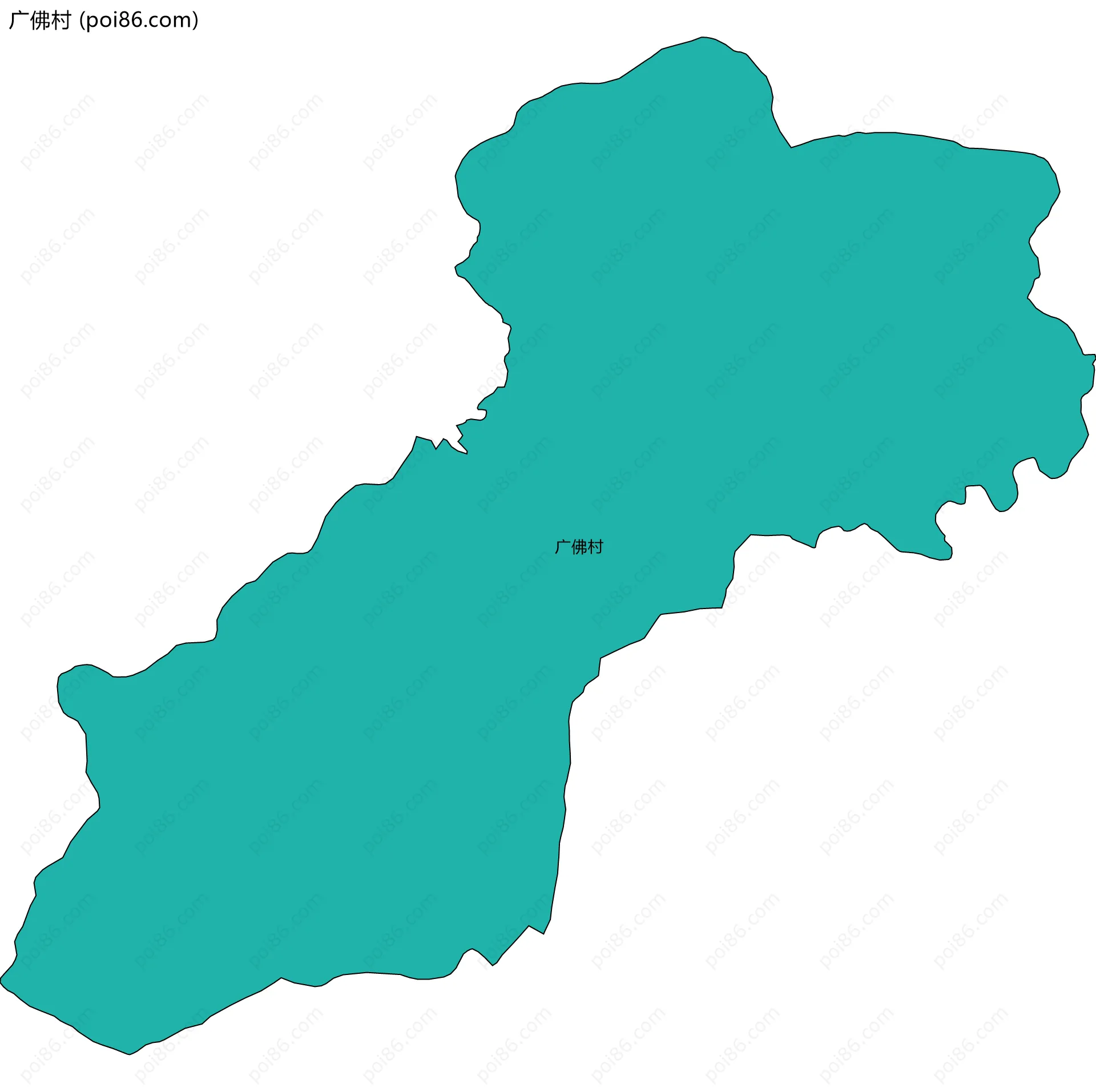 广佛村边界地图
