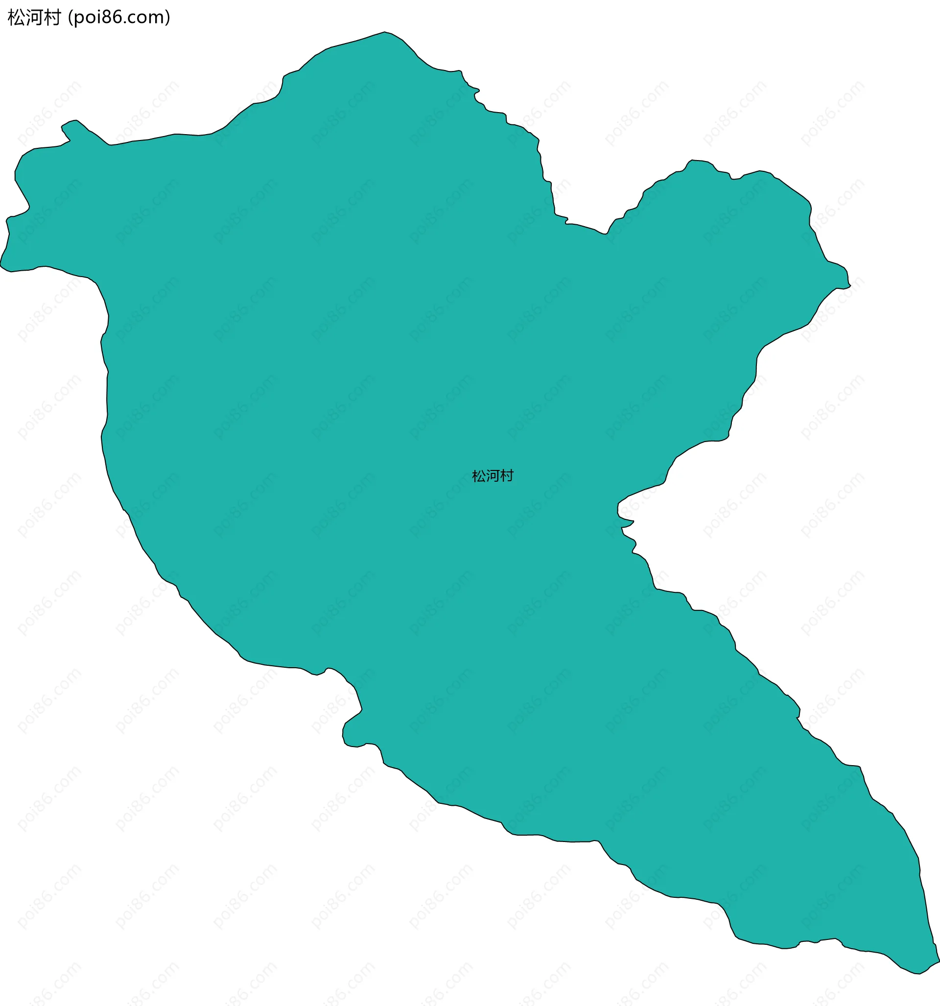 松河村边界地图