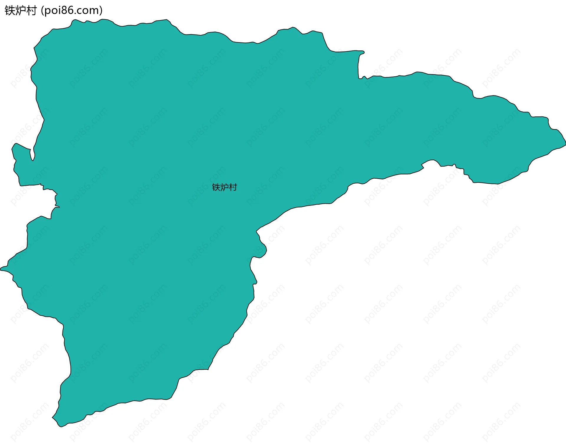铁炉村边界地图