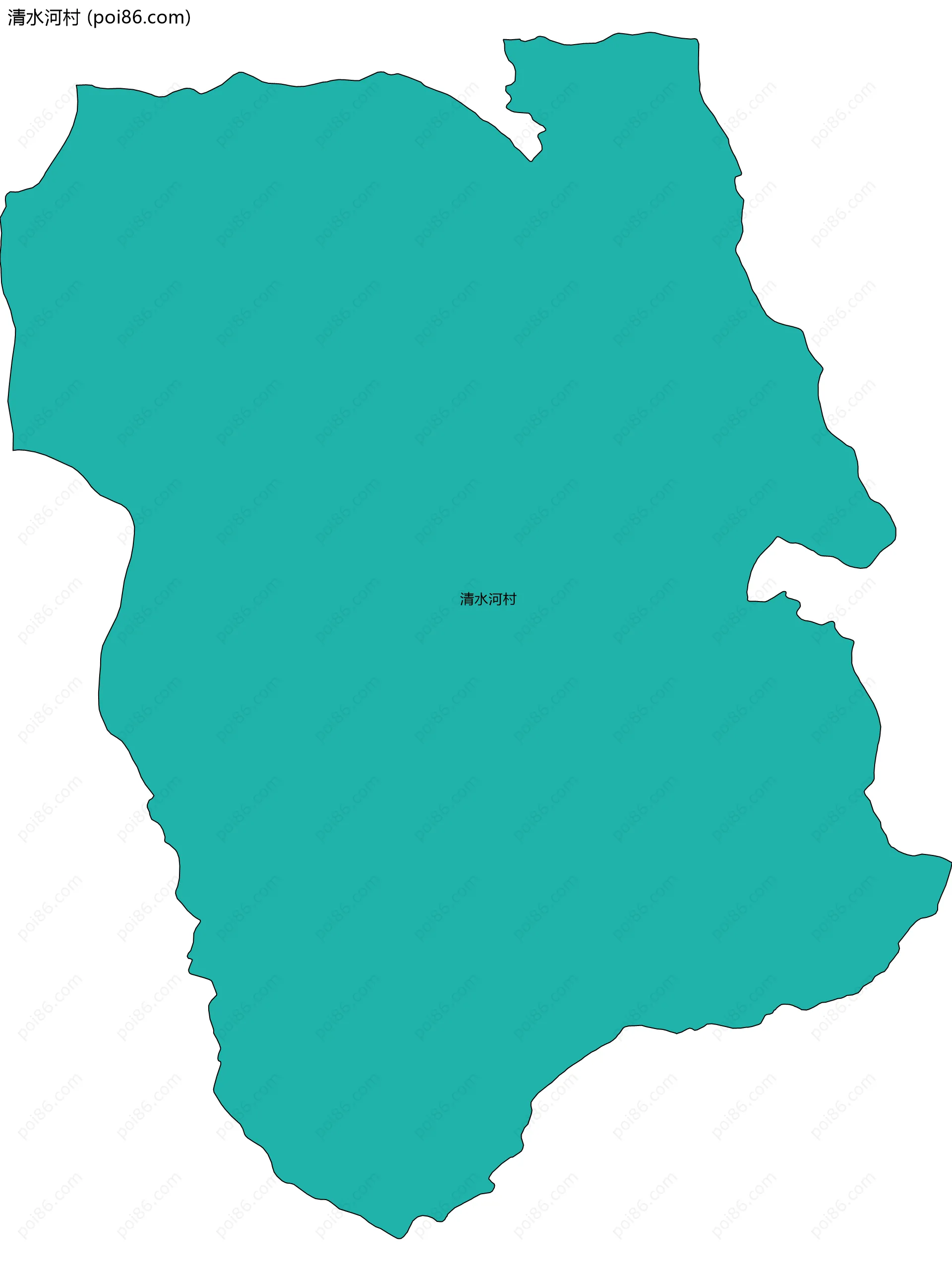 清水河村边界地图