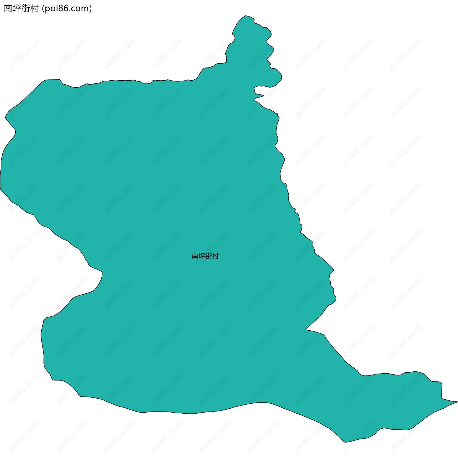 南坪街村边界地图