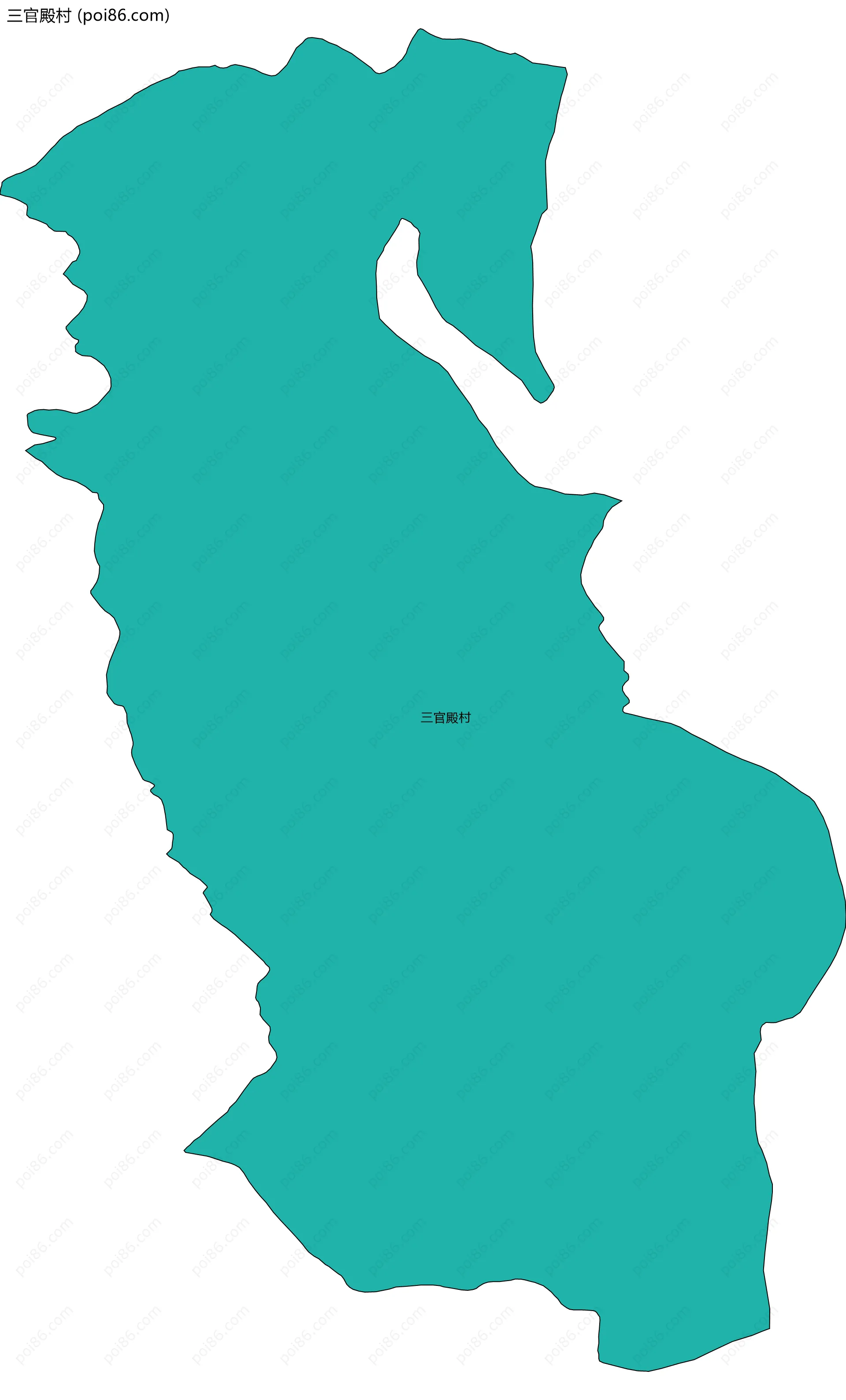 三官殿村边界地图