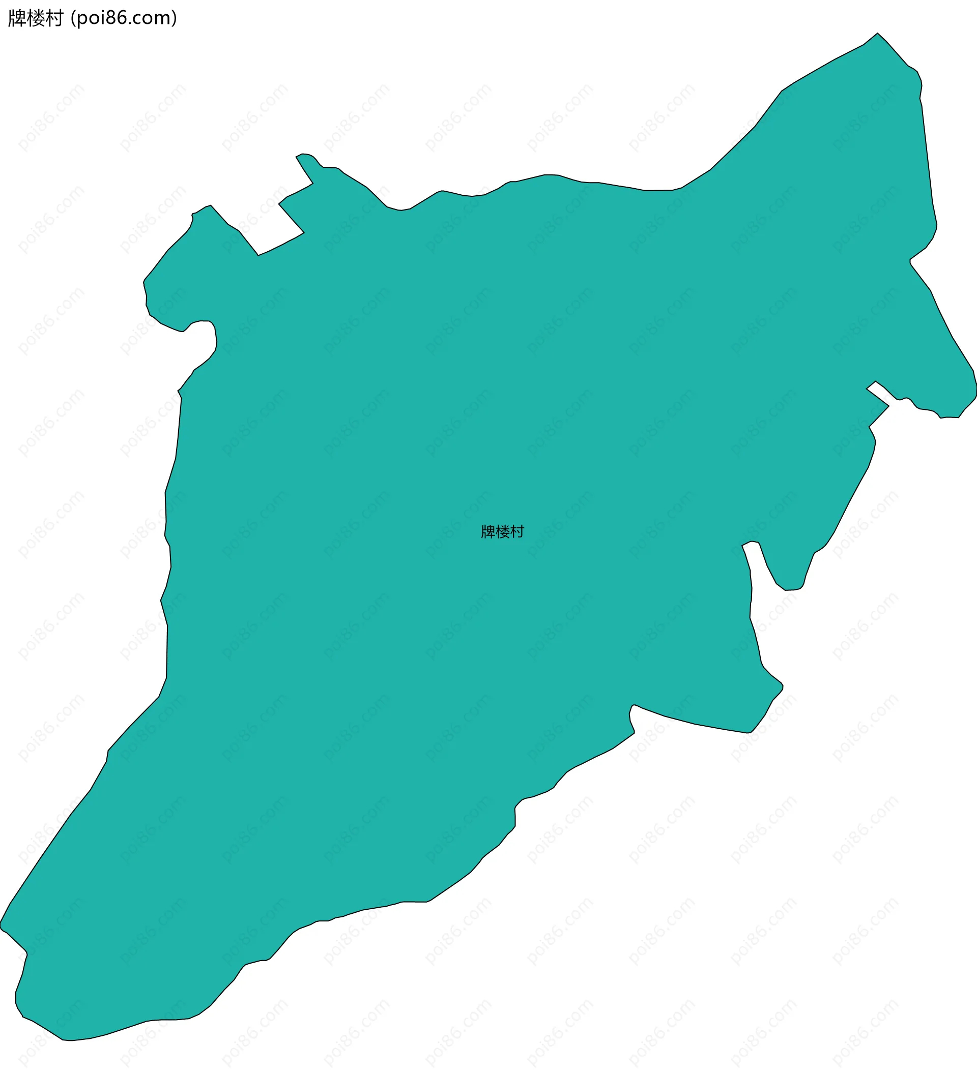 牌楼村边界地图