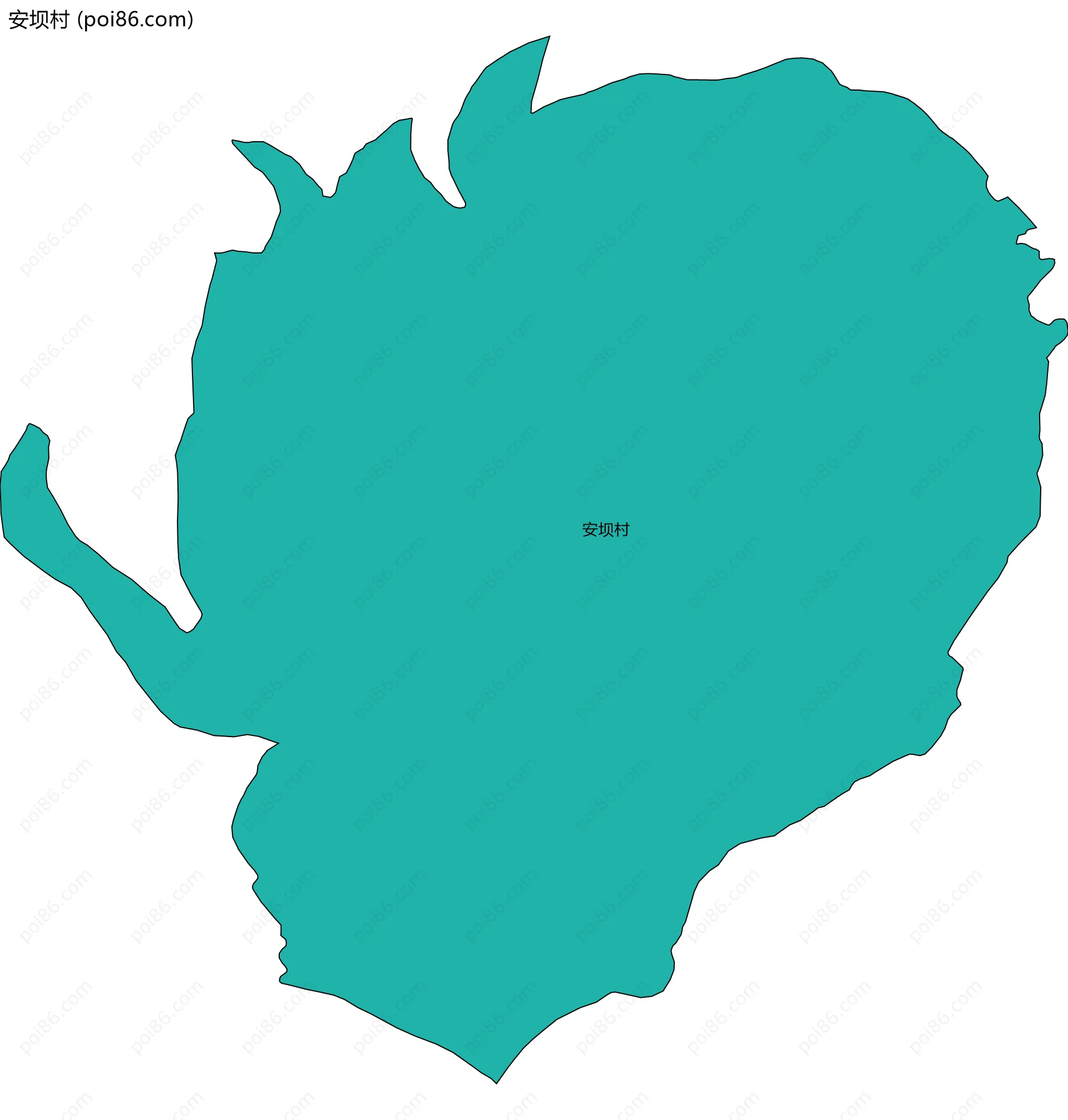 安坝村边界地图