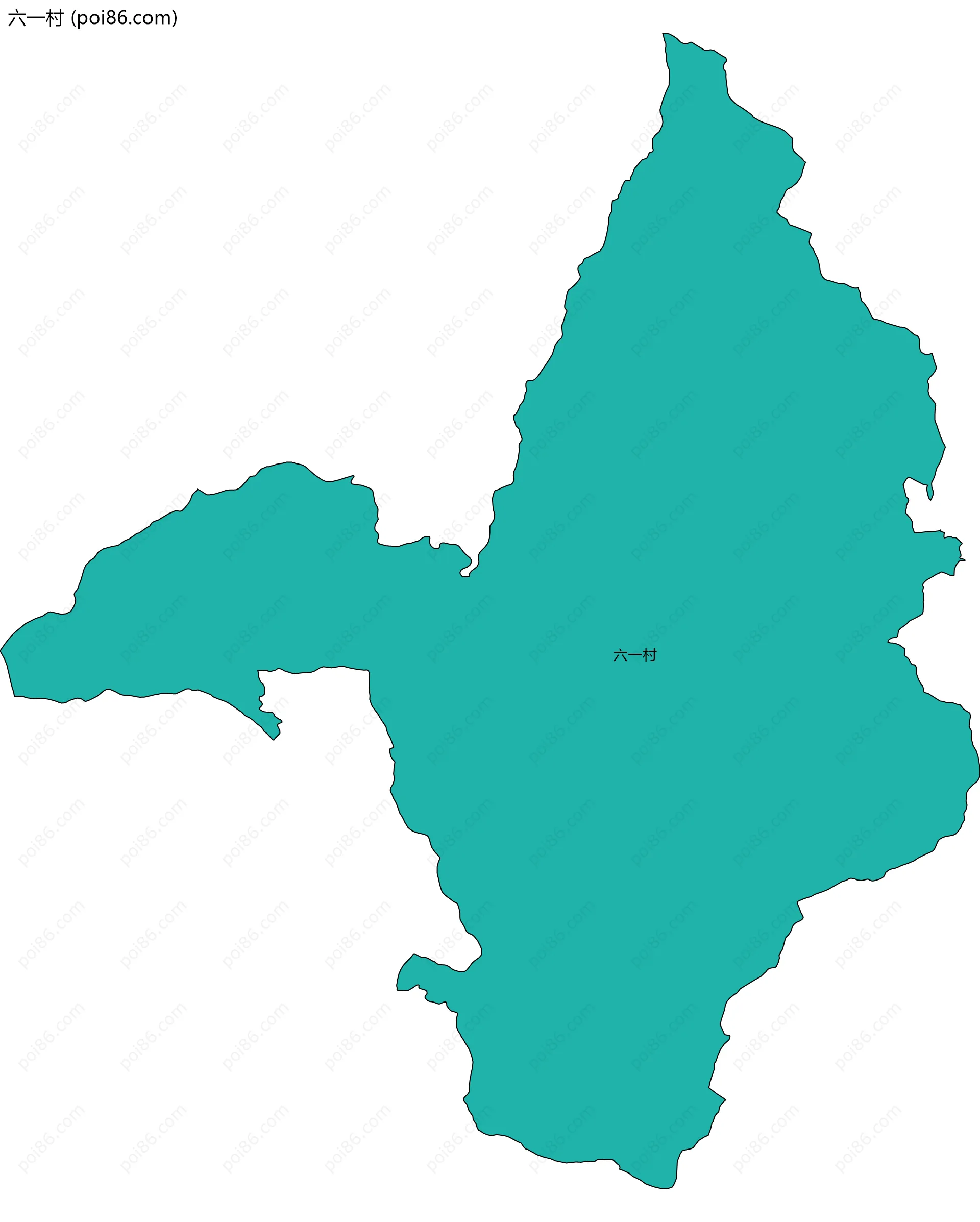 六一村边界地图