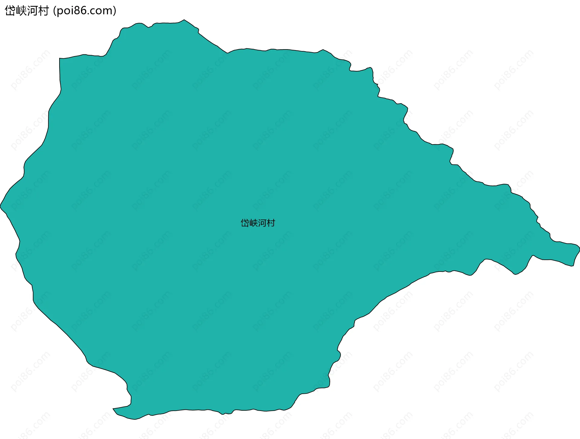 岱峡河村边界地图
