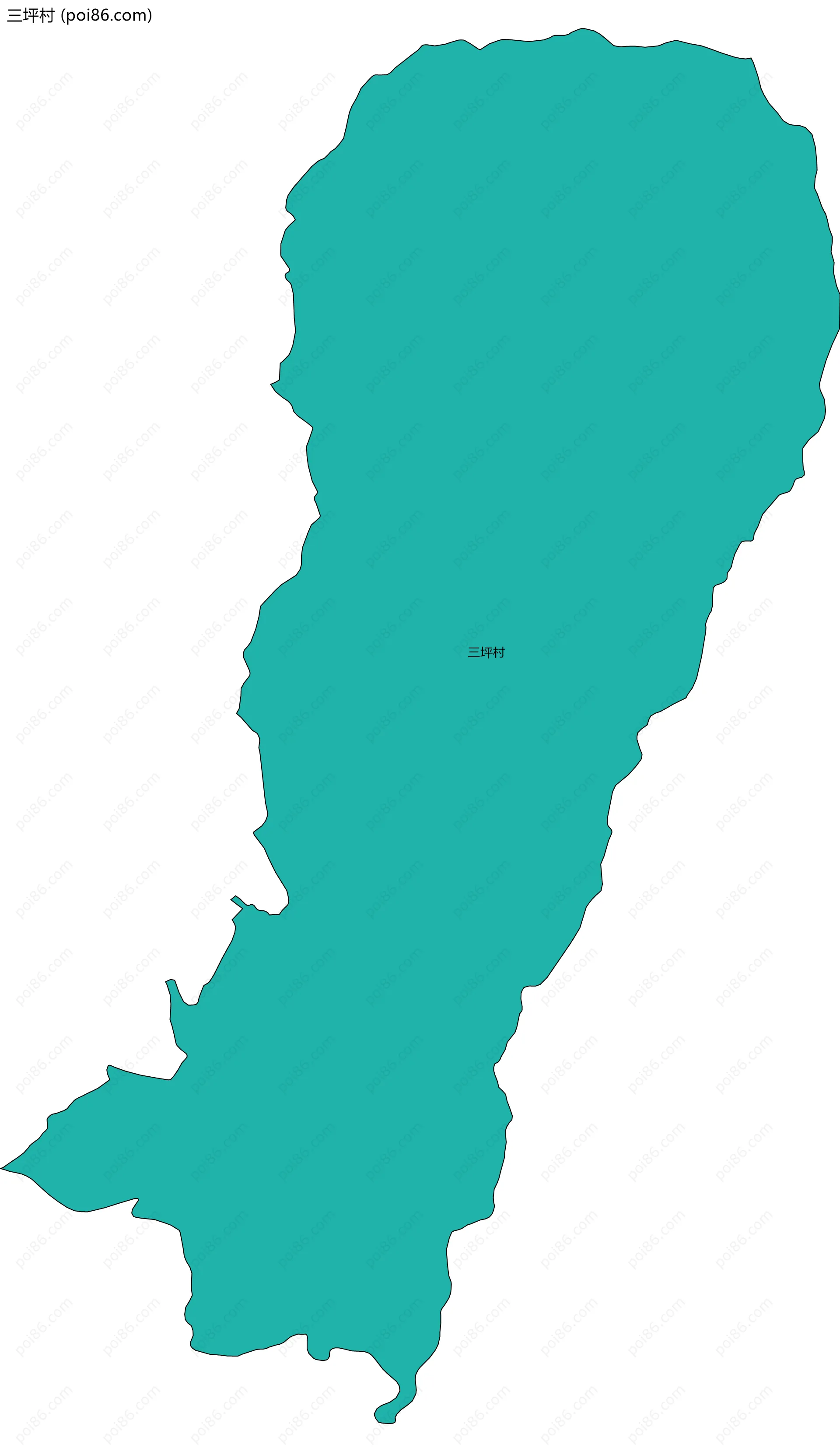 三坪村边界地图