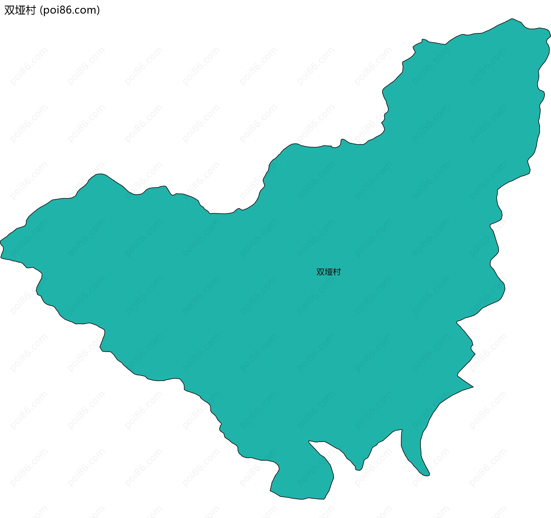 双垭村边界地图