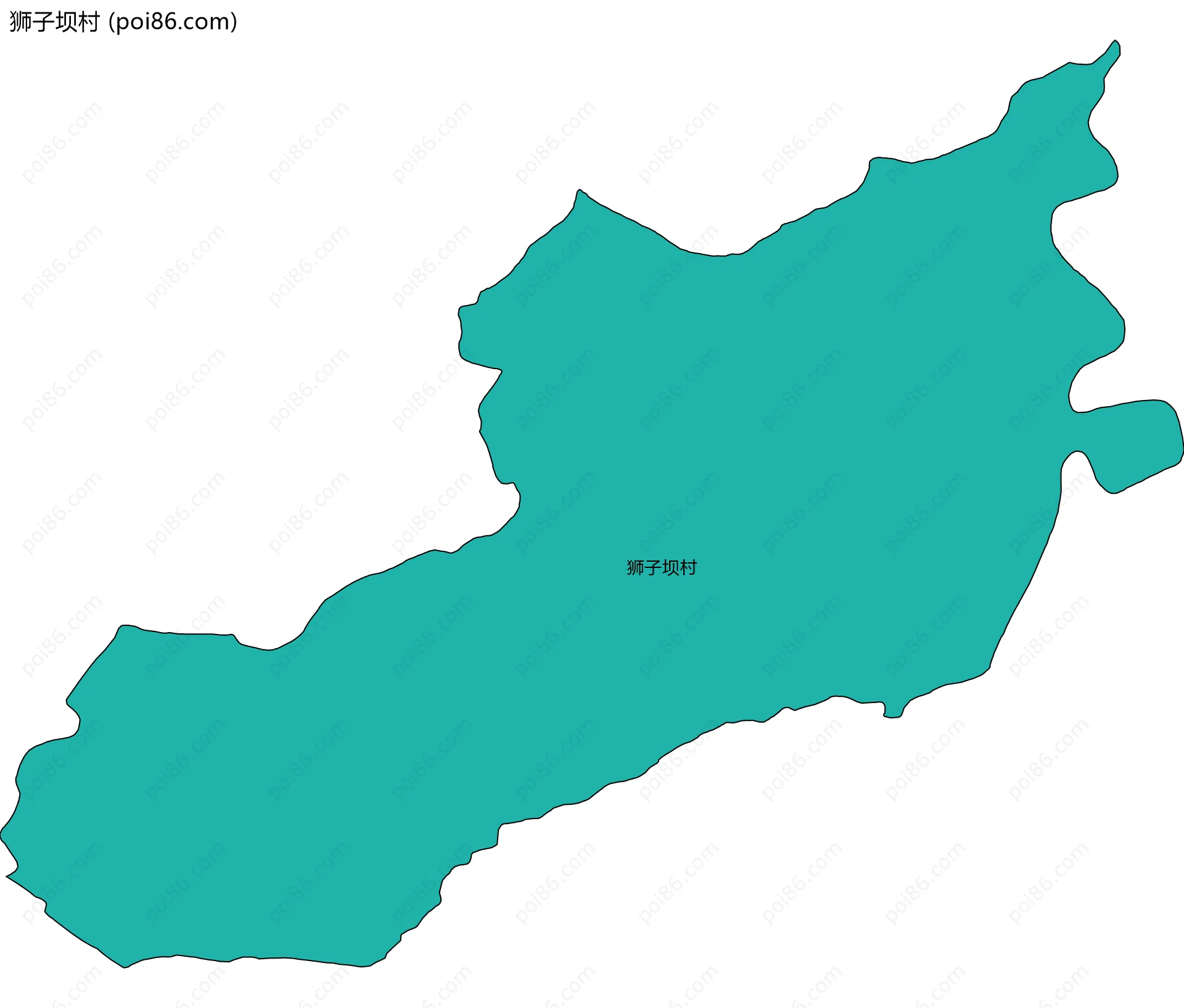 狮子坝村边界地图