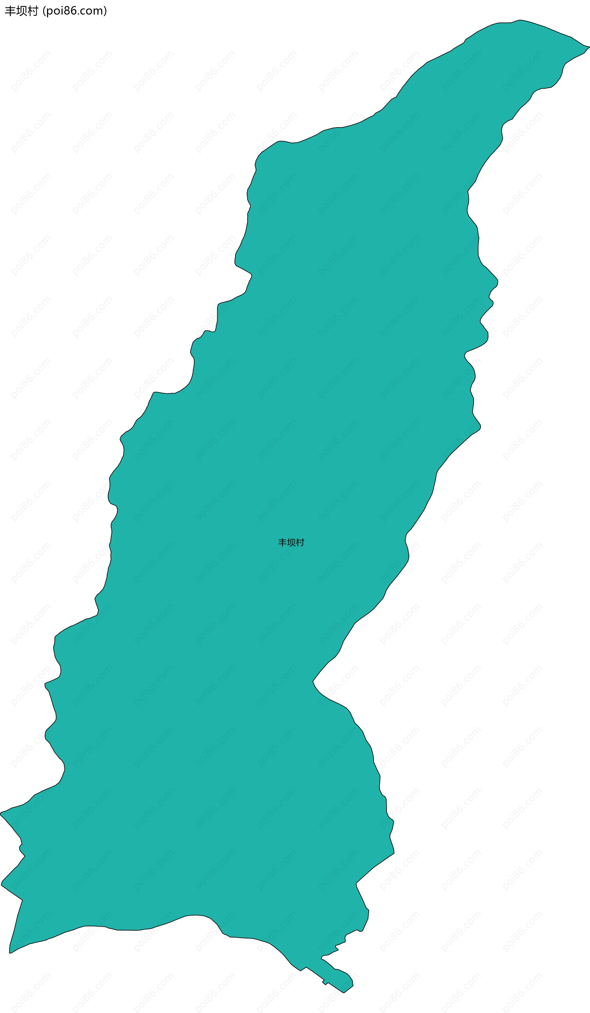 丰坝村边界地图