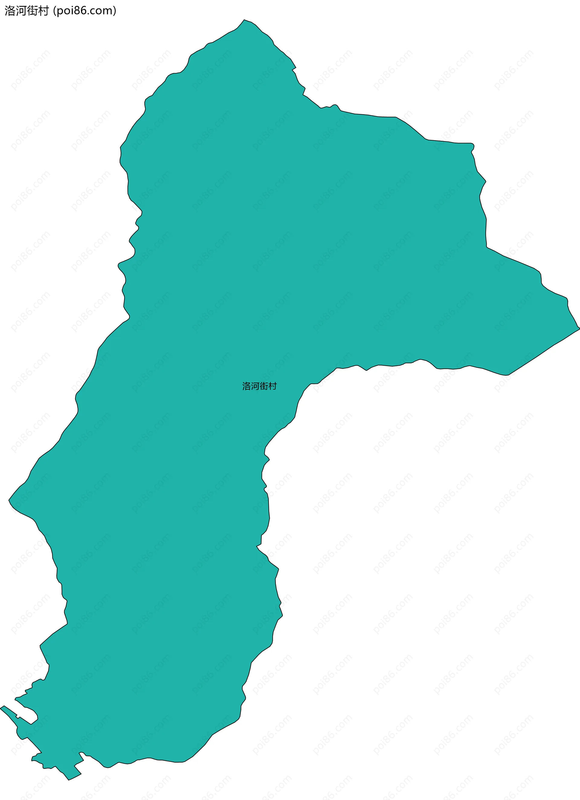 洛河街村边界地图