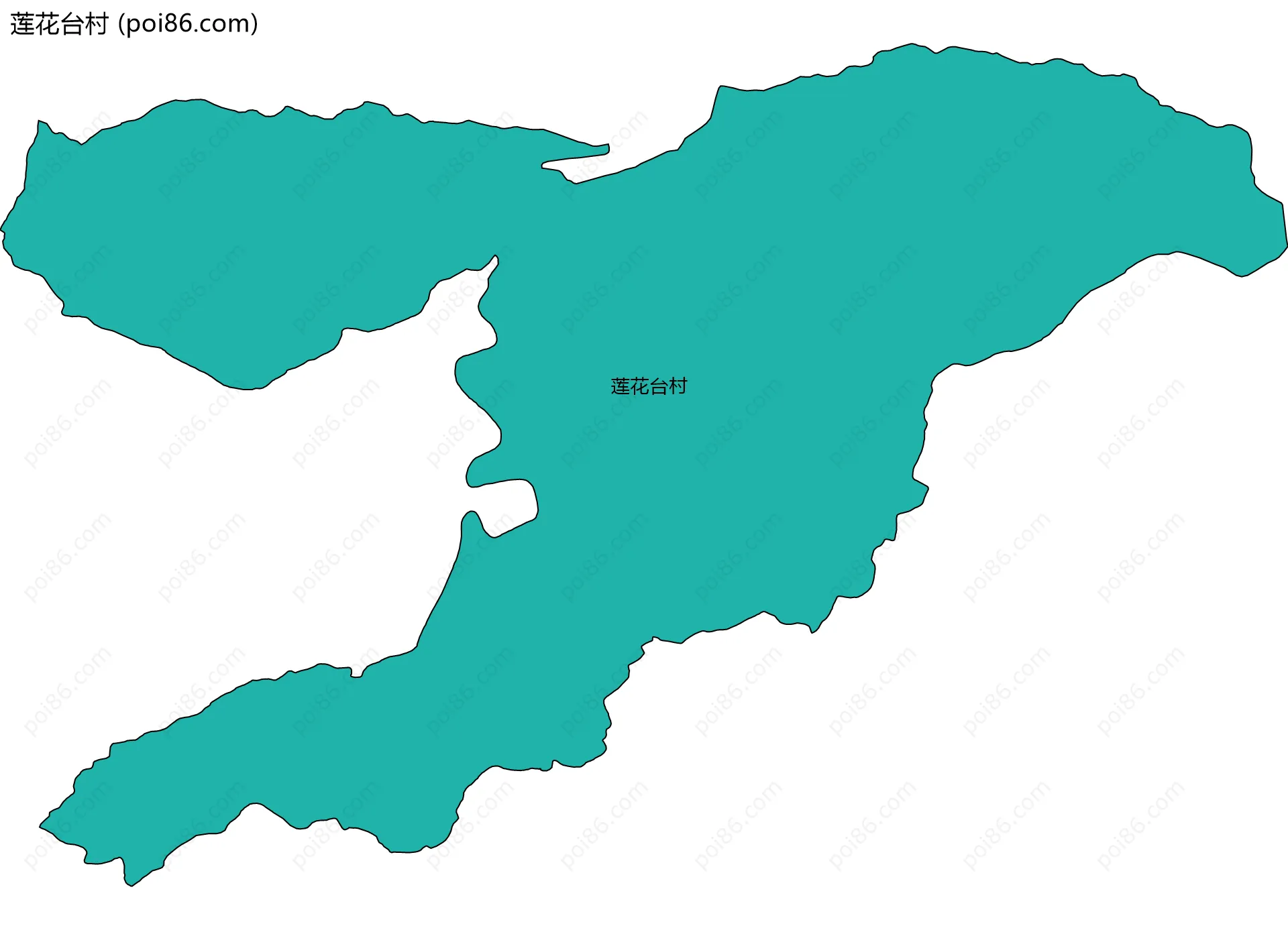 莲花台村边界地图