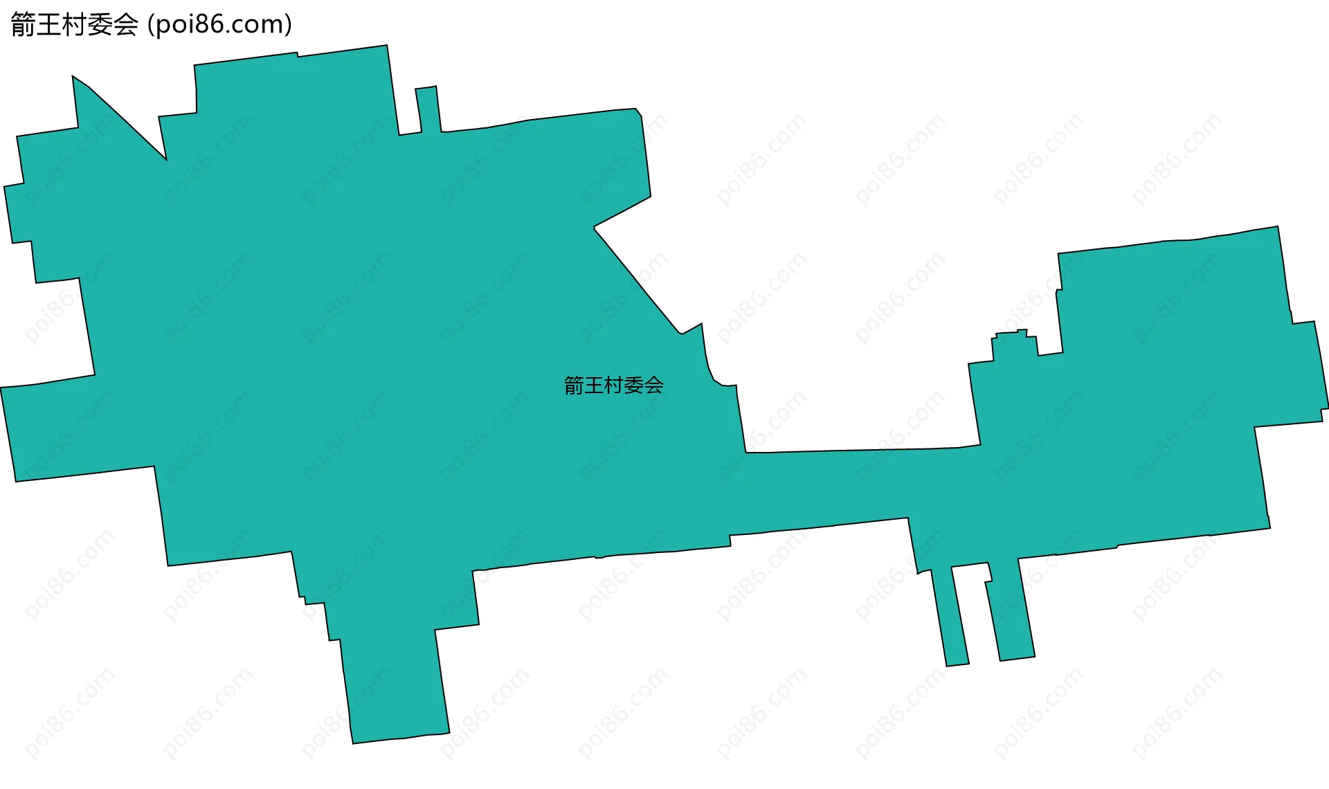 箭王村委会边界地图