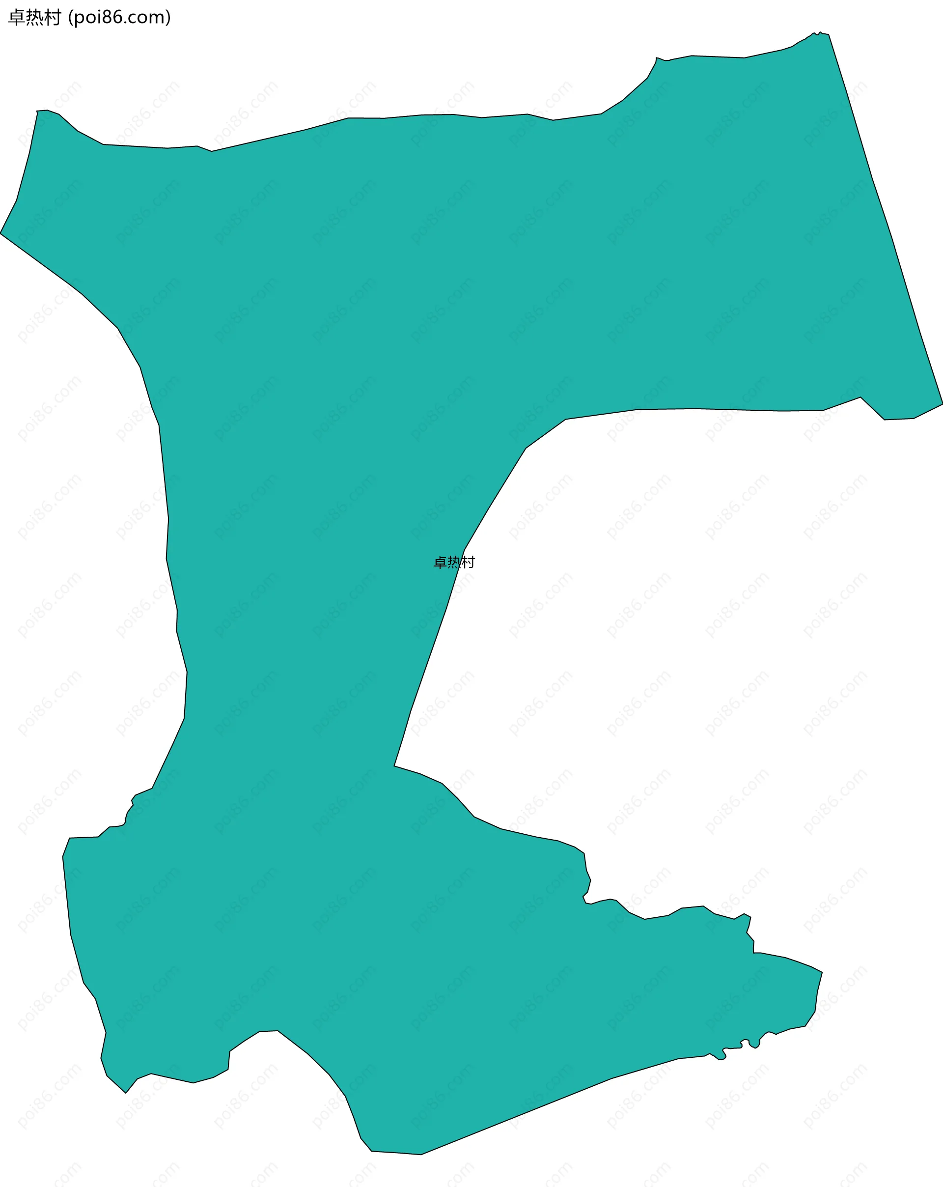 卓热村边界地图