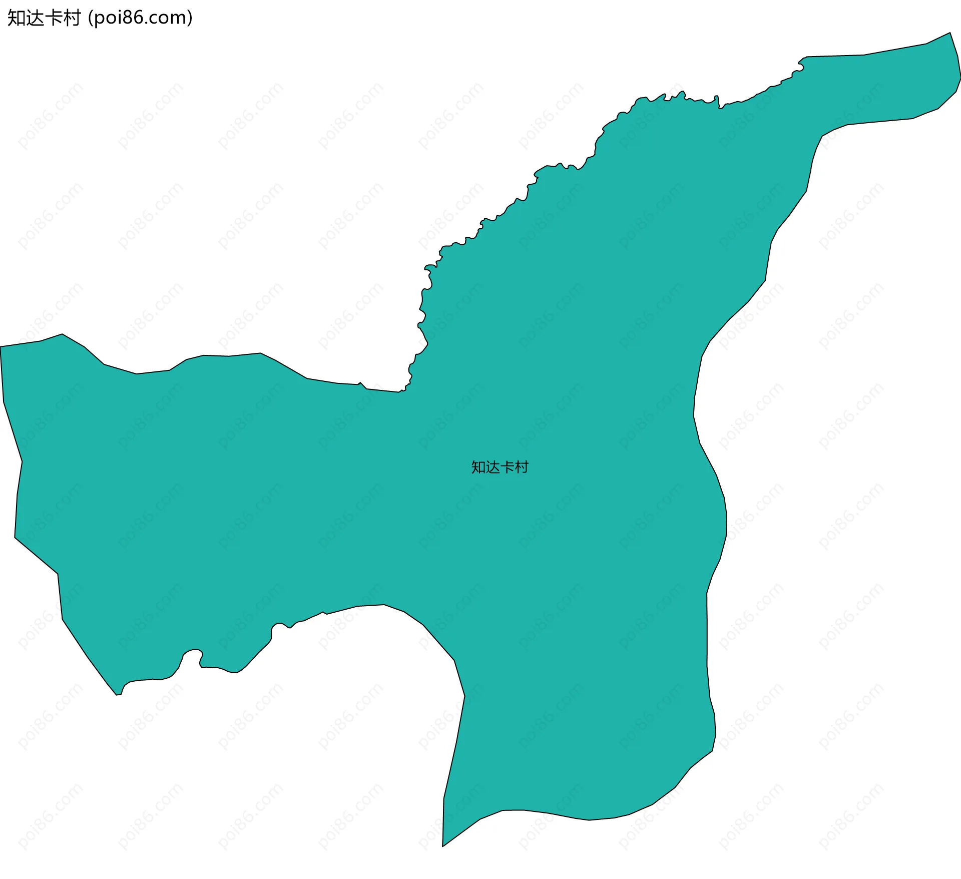 知达卡村边界地图