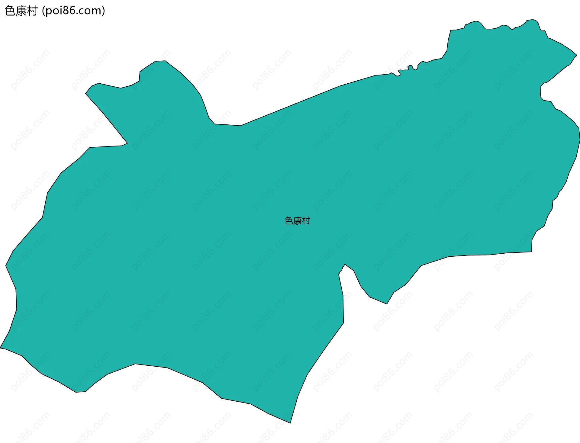 色康村边界地图