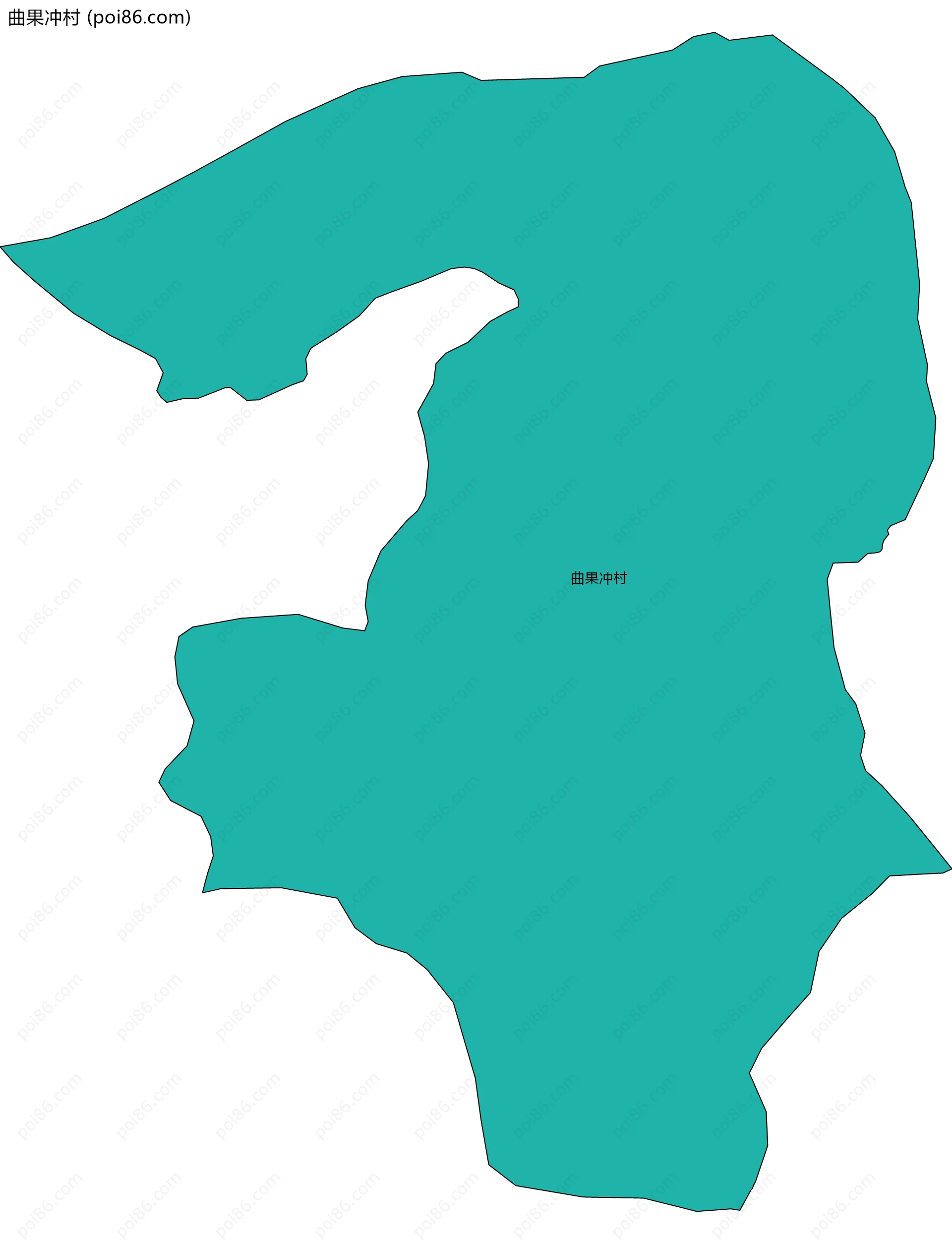 曲果冲村边界地图