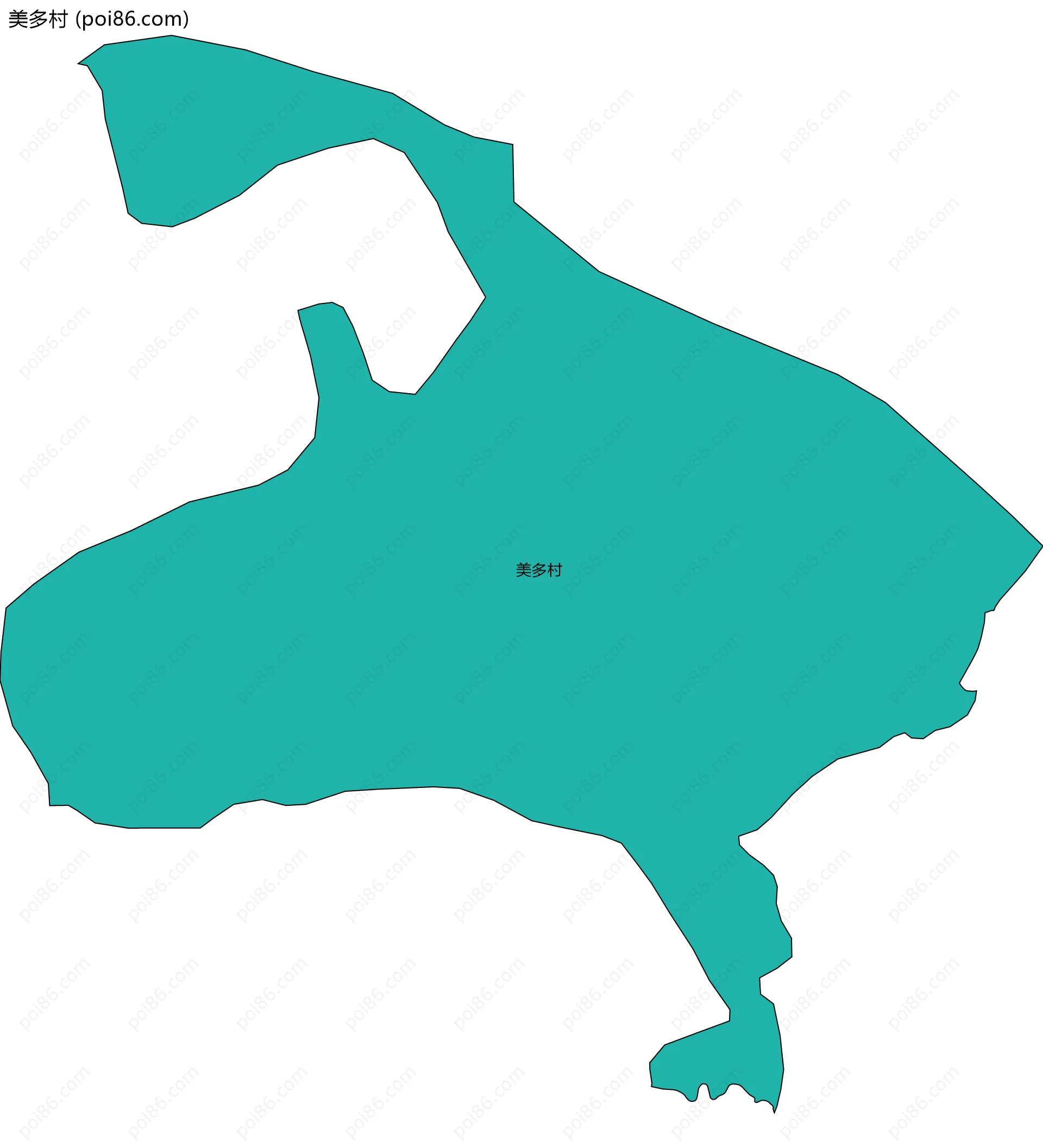 美多村边界地图