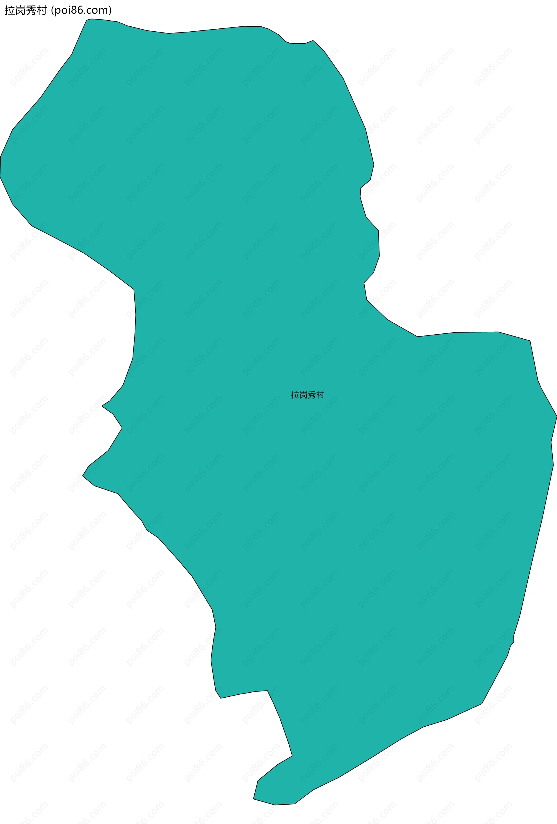 拉岗秀村边界地图