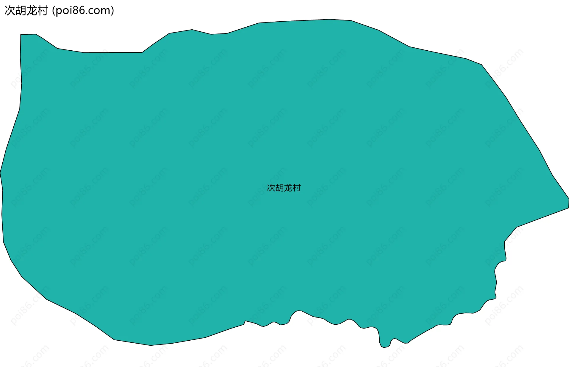 次胡龙村边界地图