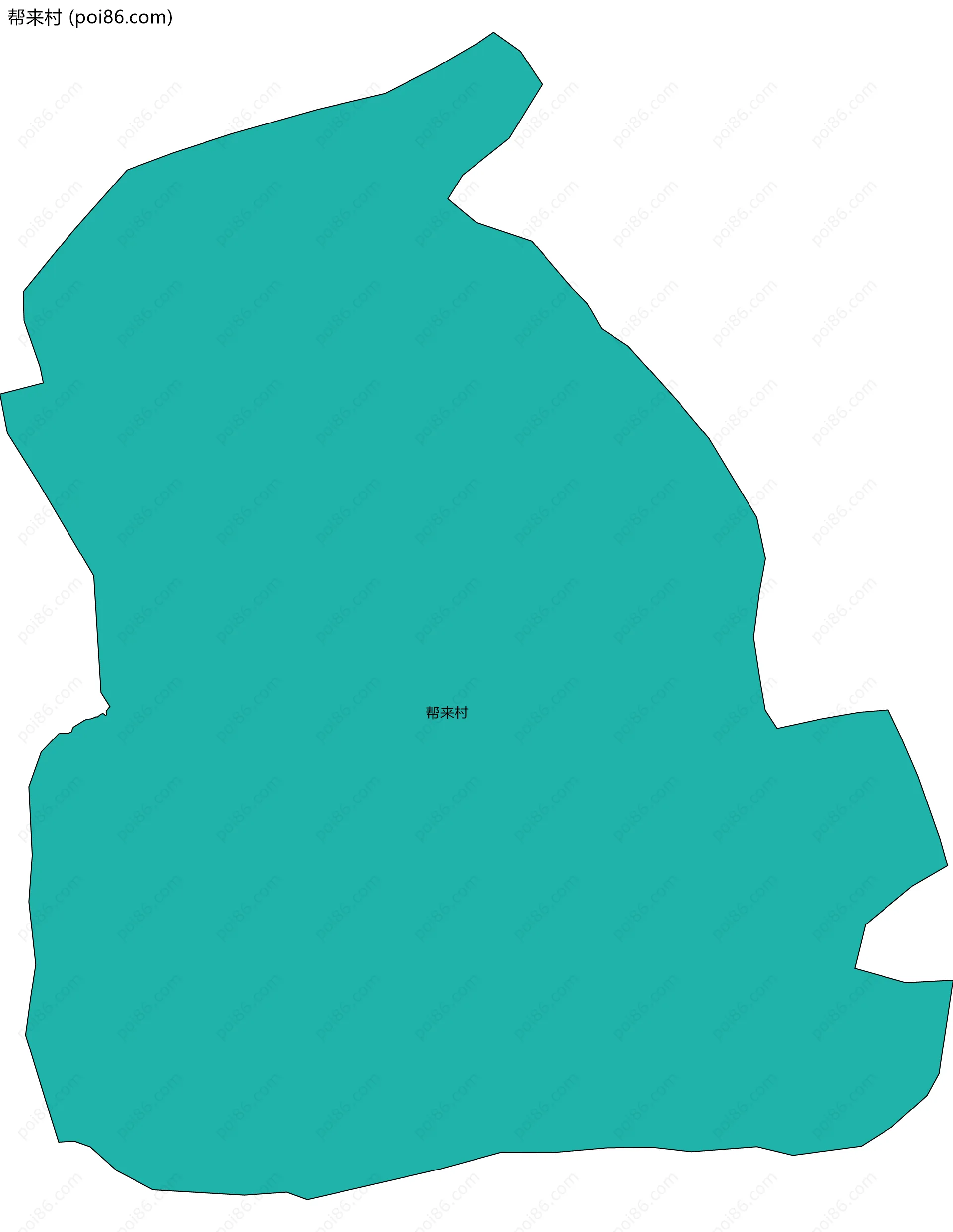 帮来村边界地图