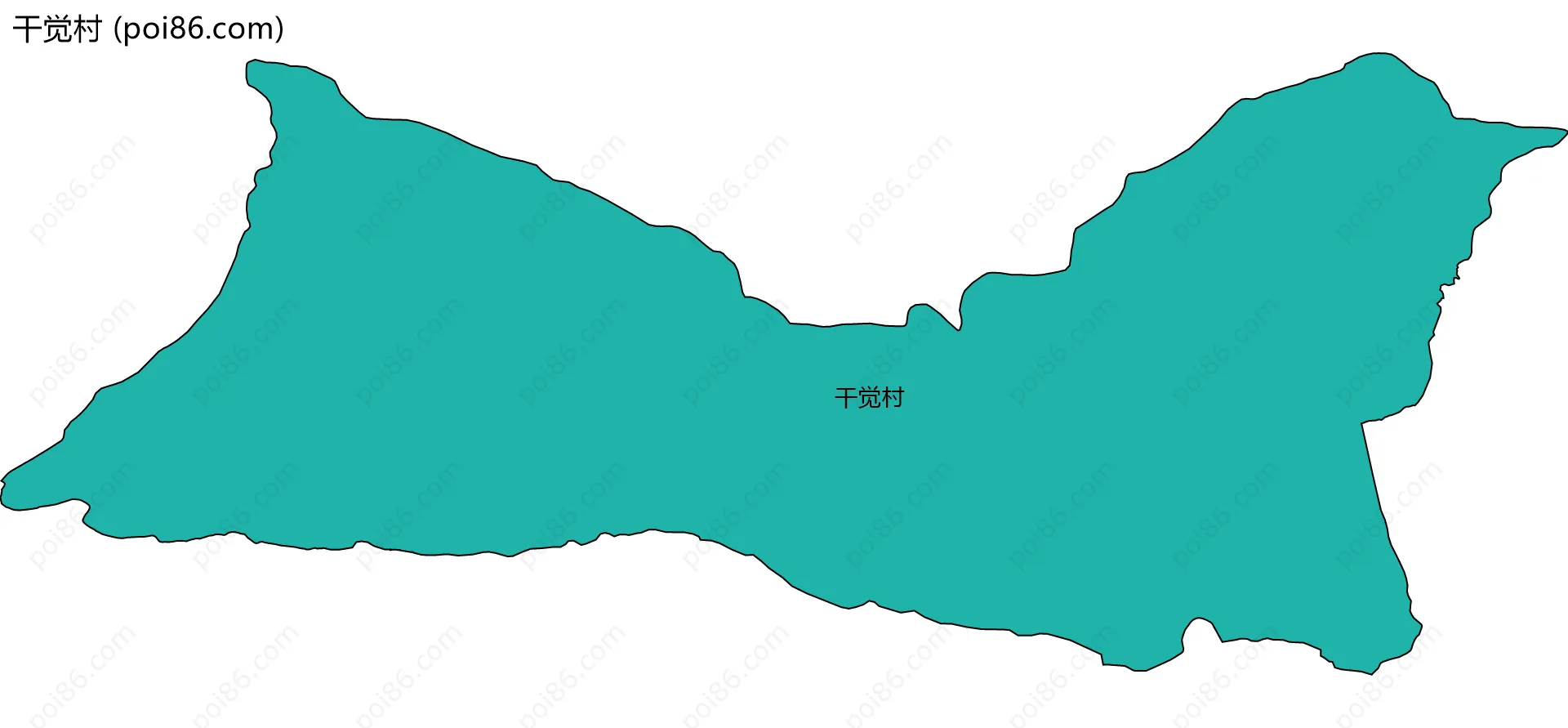 干觉村边界地图