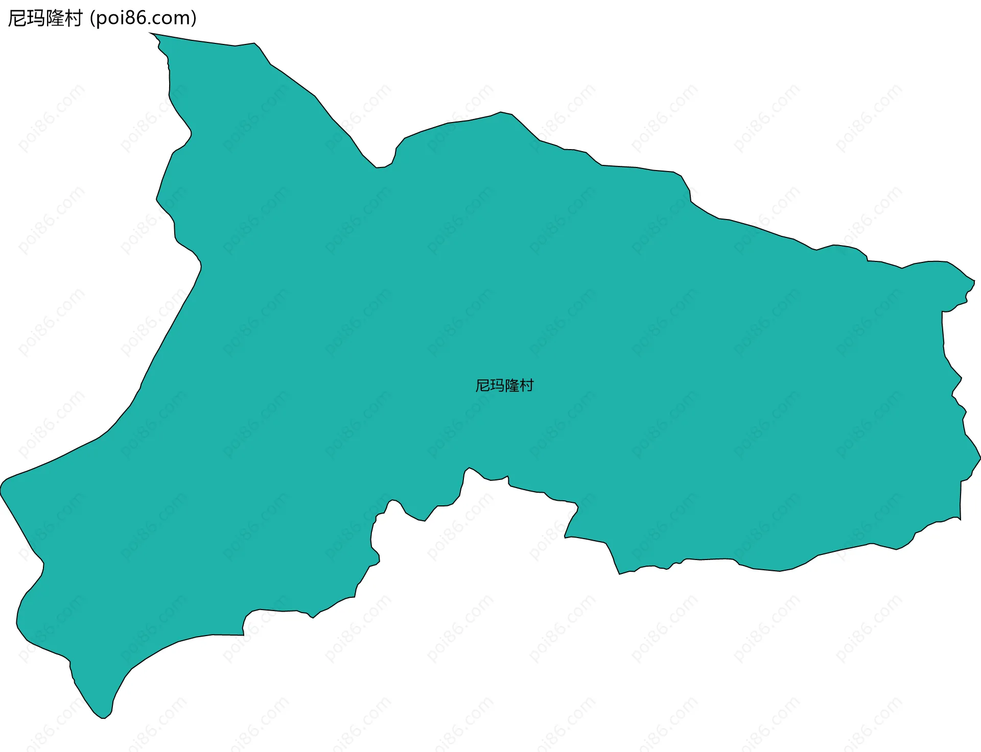 尼玛隆村边界地图