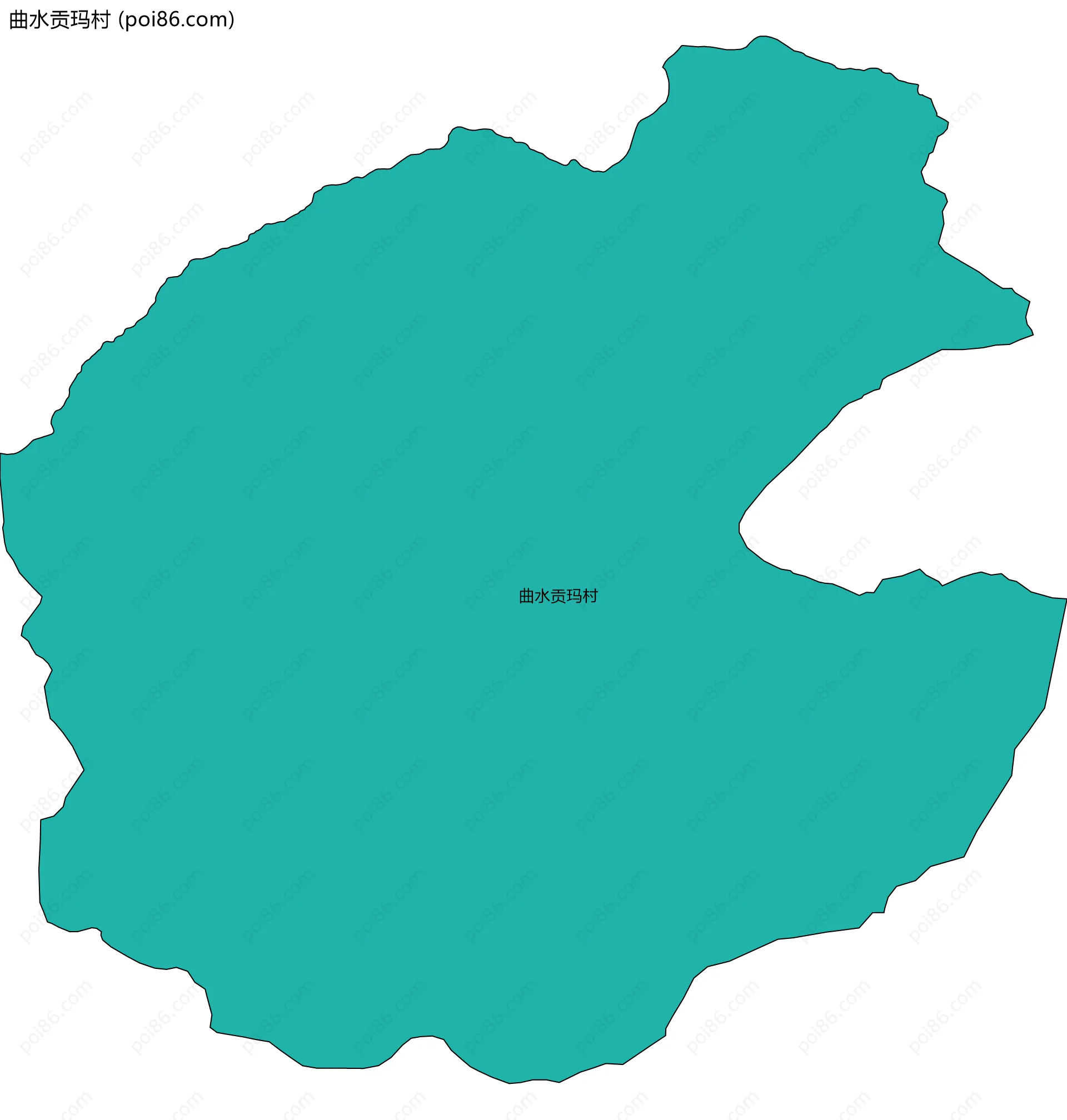 曲水贡玛村边界地图