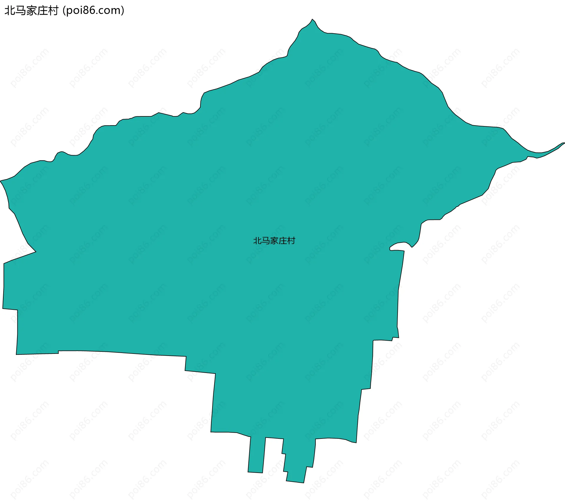 北马家庄村边界地图